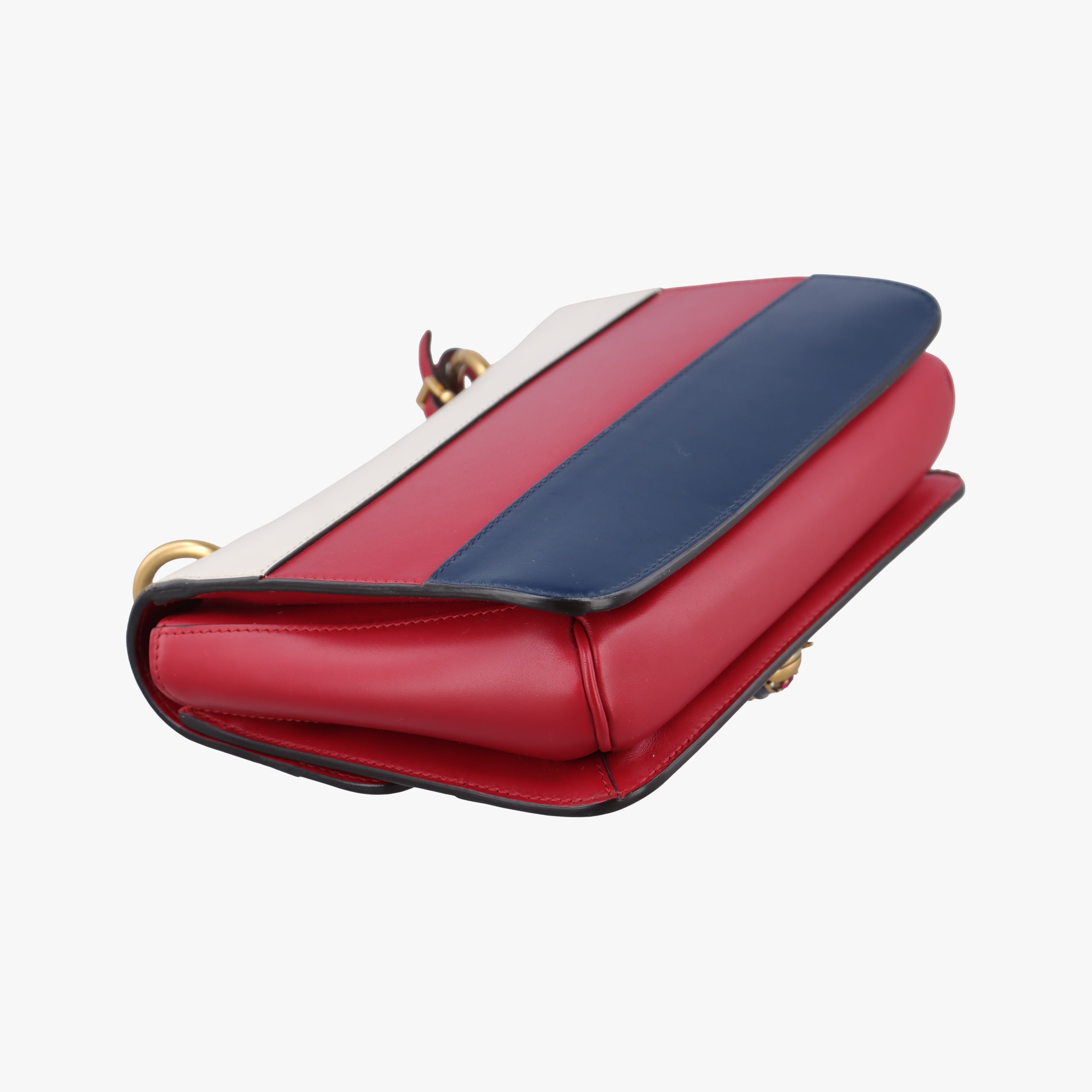 Queen Margaret Ivory×Red×Navy Leather 476542 E022393769クイーン マーガレット アイボリー×レッド×ネイビー レザー 476542 E022393769