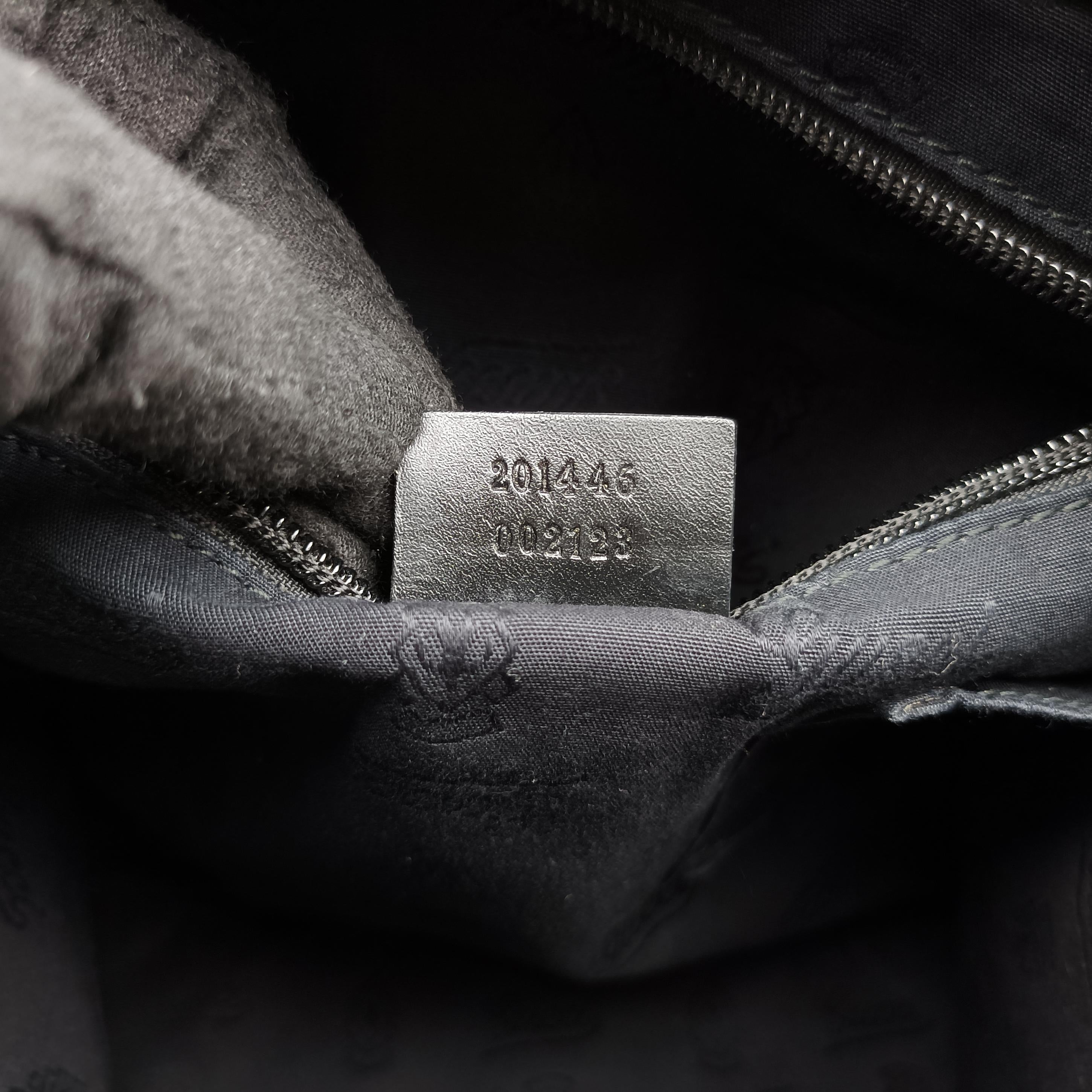 GG Imprime messenger Black PVC coated canvas 201446 F013301893インプリメ メッセンジャー ブラック PVCコーティングキャンバス 201446 F013301893