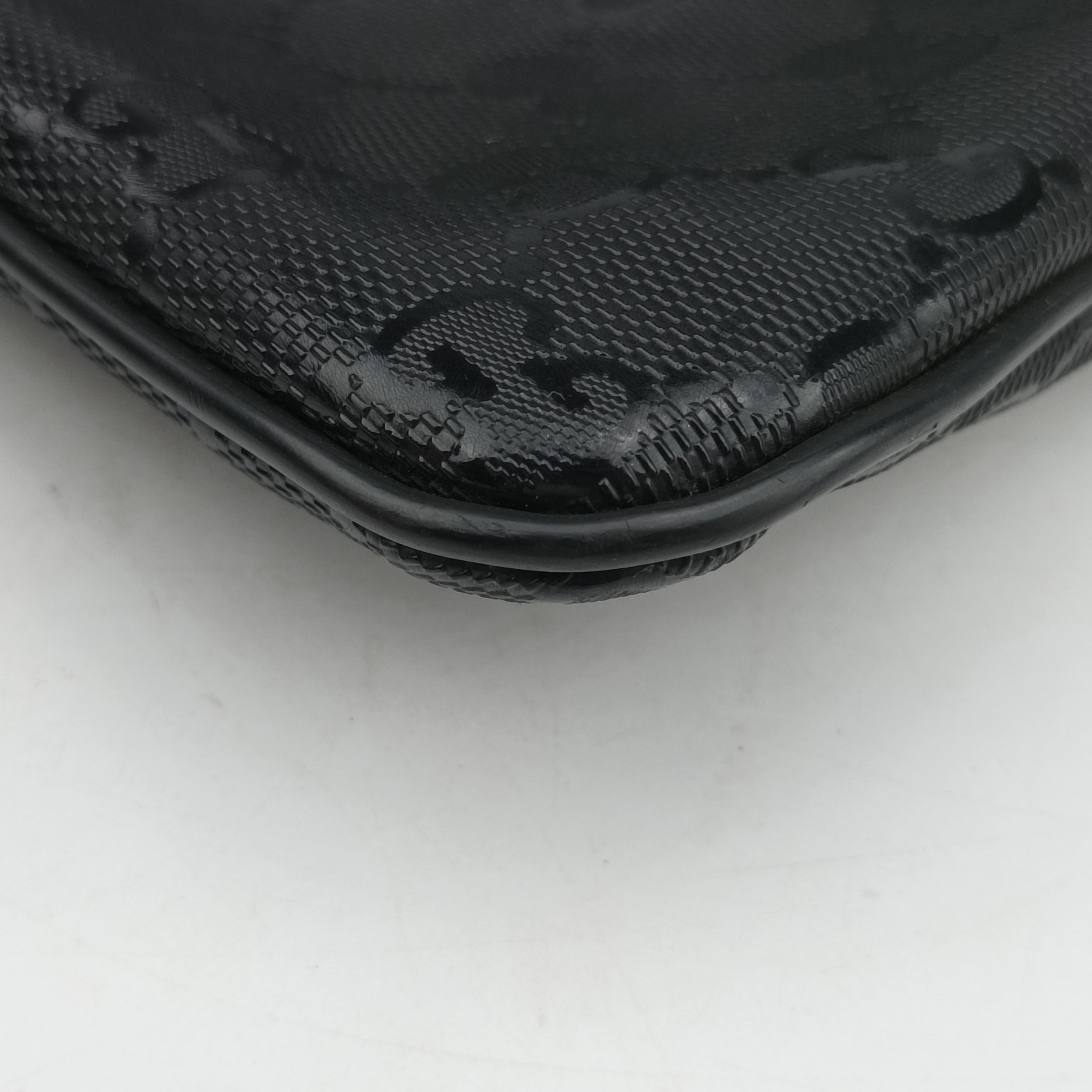 GG Imprime messenger Black PVC coated canvas 201446 F013301893インプリメ メッセンジャー ブラック PVCコーティングキャンバス 201446 F013301893