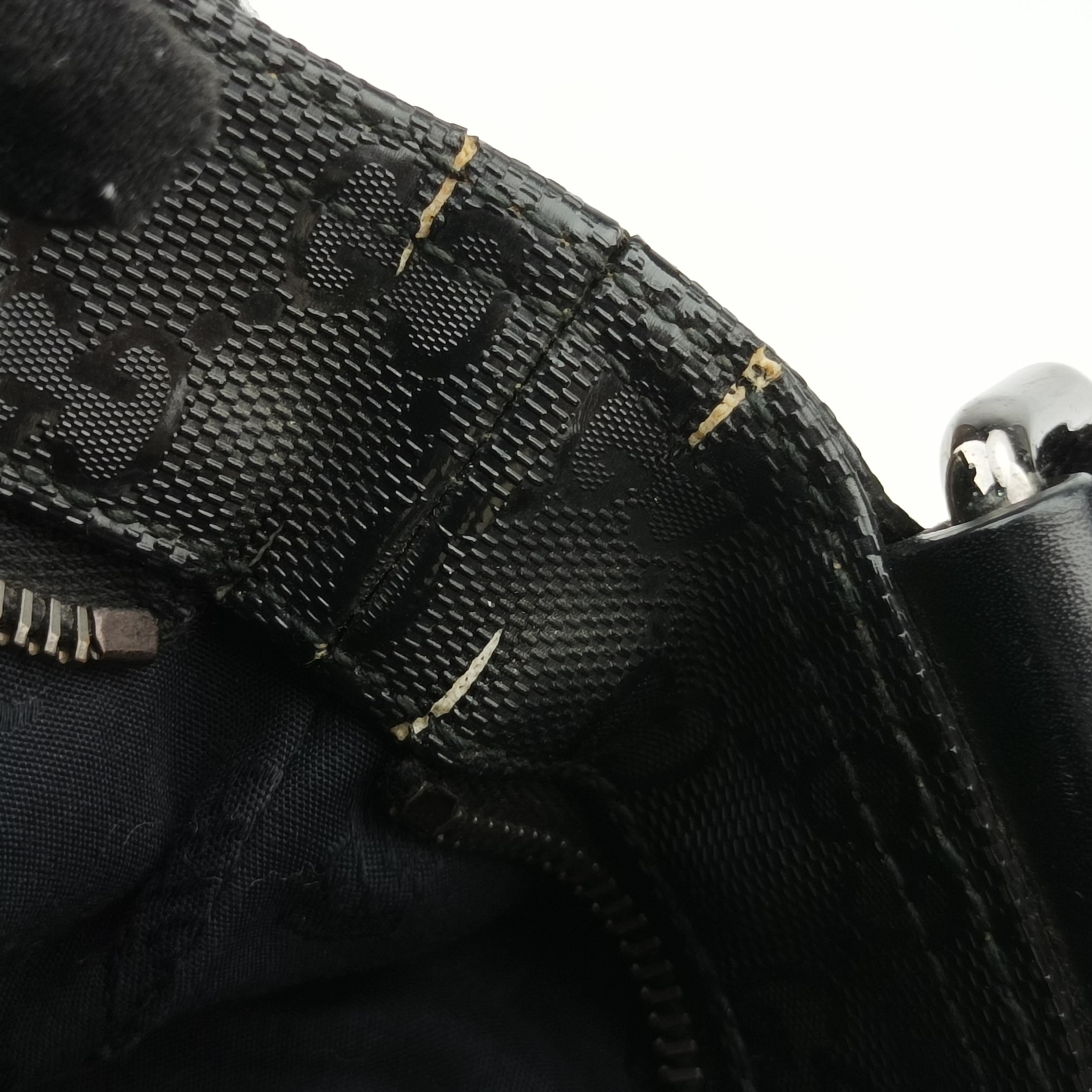 GG Imprime messenger Black PVC coated canvas 201446 F013301893インプリメ メッセンジャー ブラック PVCコーティングキャンバス 201446 F013301893