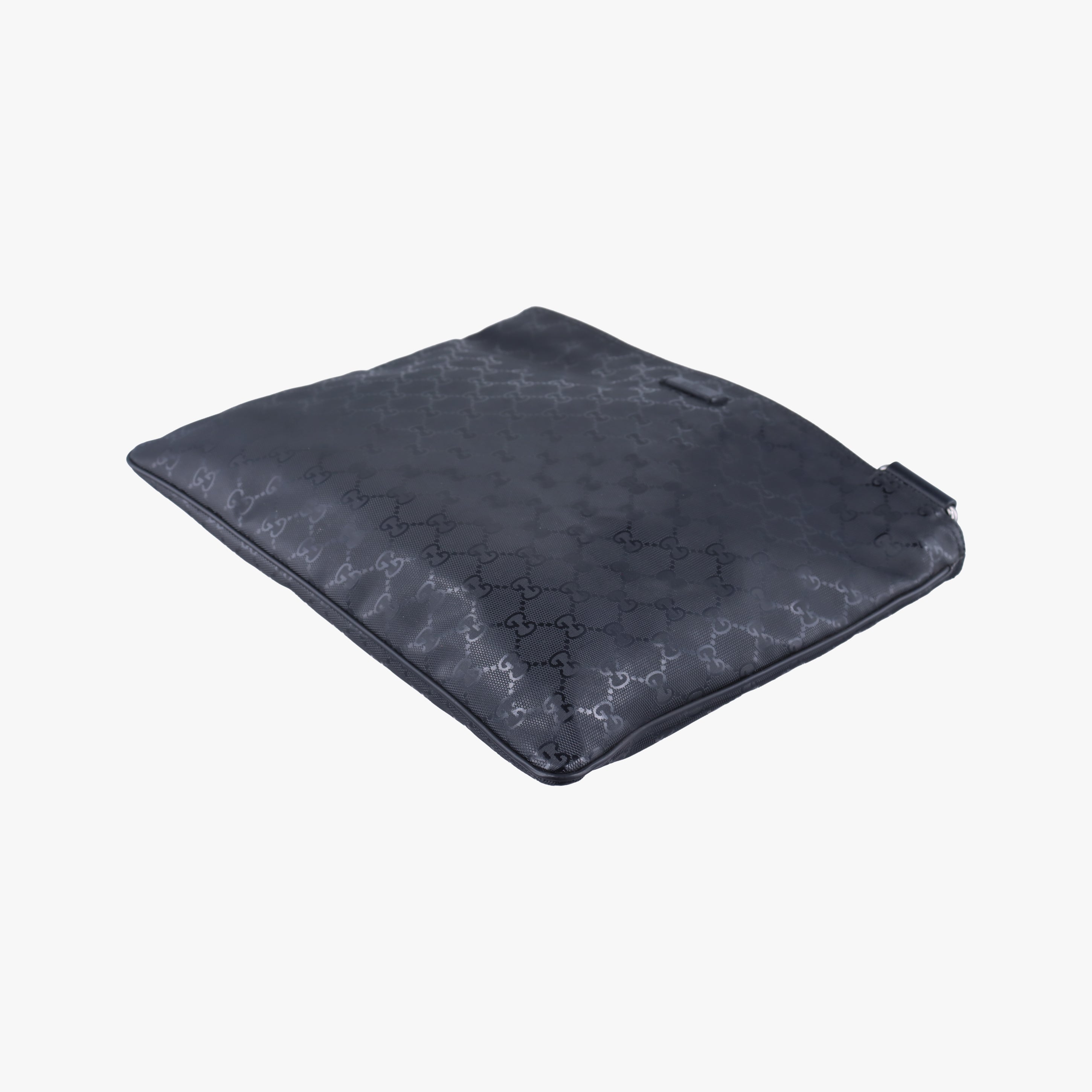 GG Imprime messenger Black PVC coated canvas 201446 F013301893インプリメ メッセンジャー ブラック PVCコーティングキャンバス 201446 F013301893