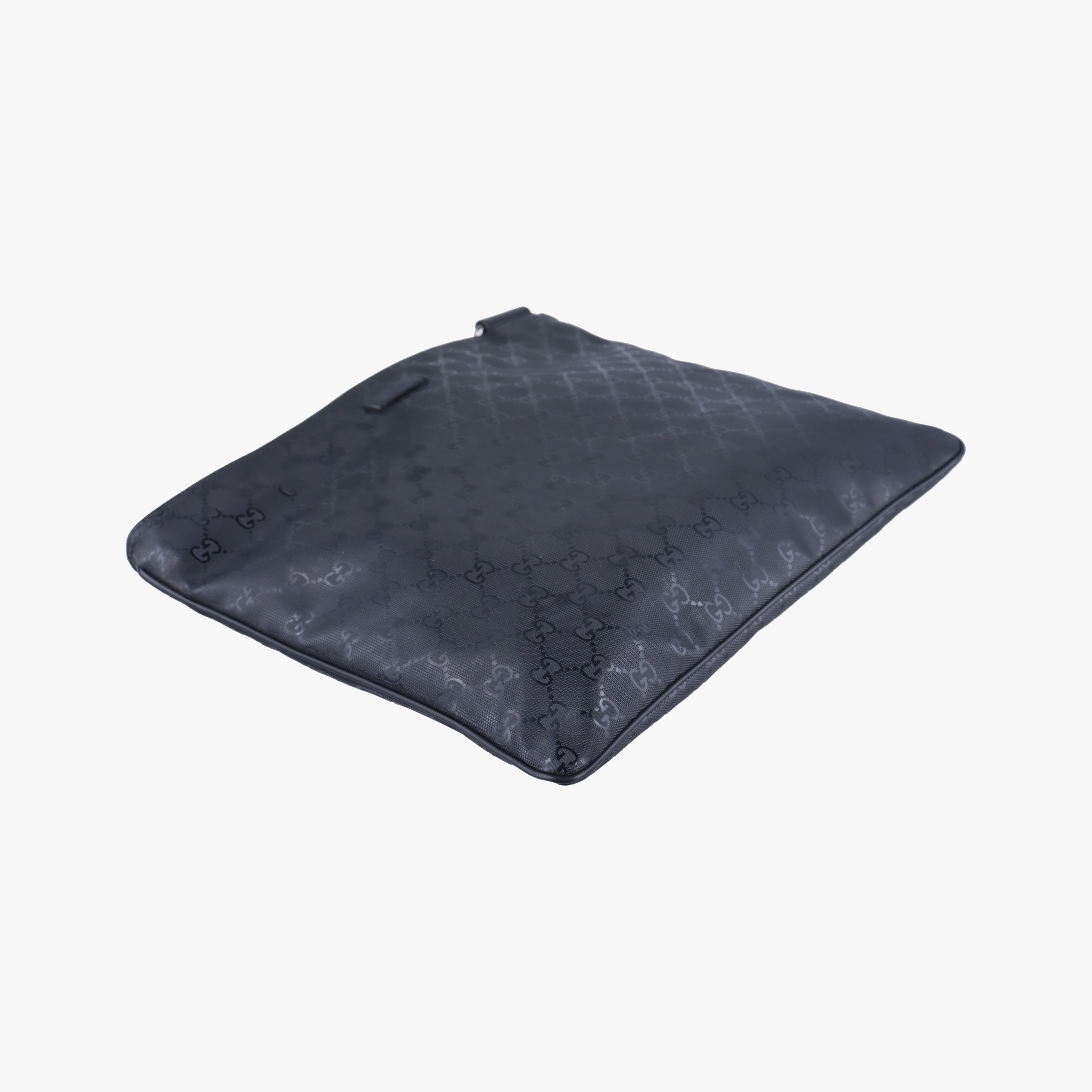 GG Imprime messenger Black PVC coated canvas 201446 F013301893インプリメ メッセンジャー ブラック PVCコーティングキャンバス 201446 F013301893