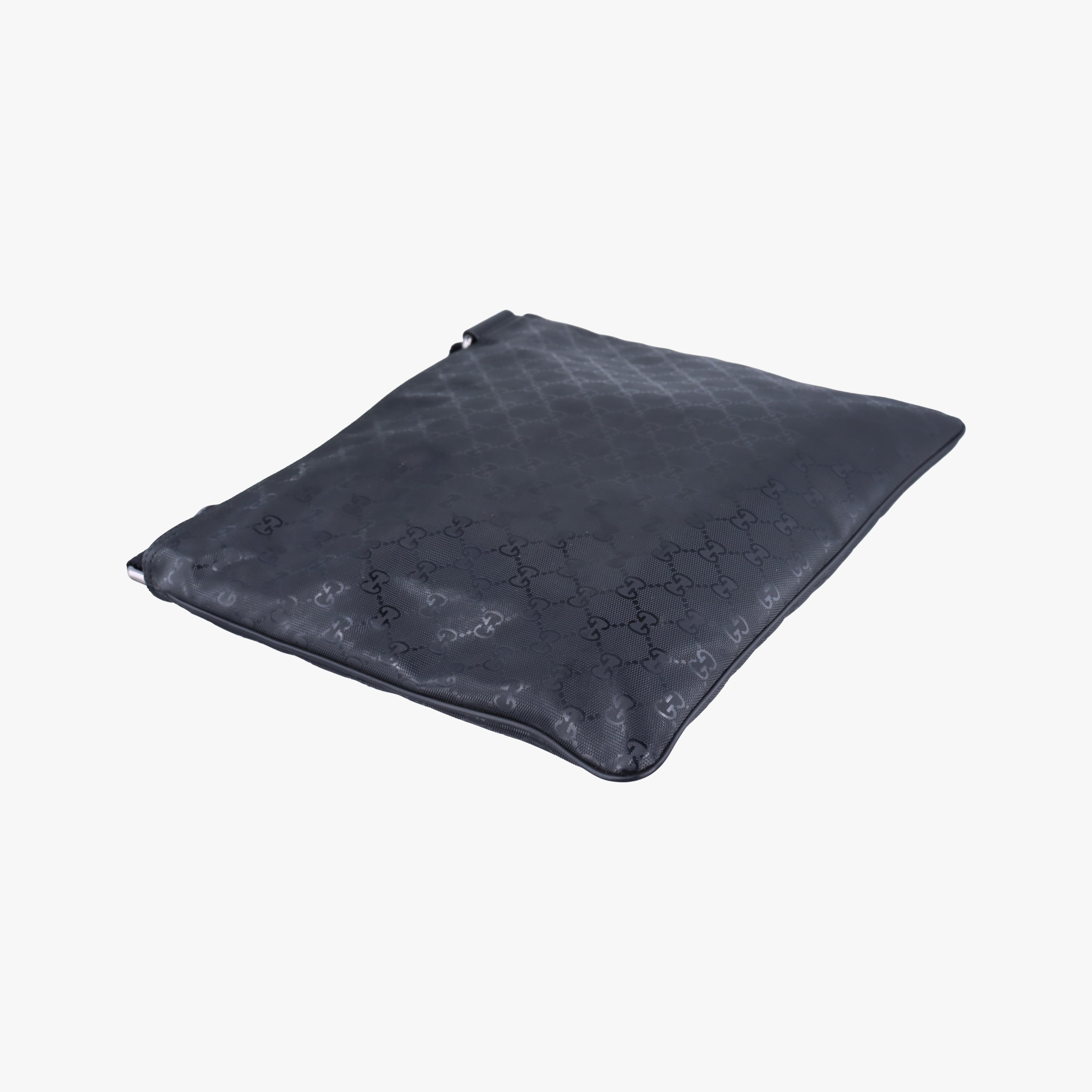 GG Imprime messenger Black PVC coated canvas 201446 F013301893インプリメ メッセンジャー ブラック PVCコーティングキャンバス 201446 F013301893