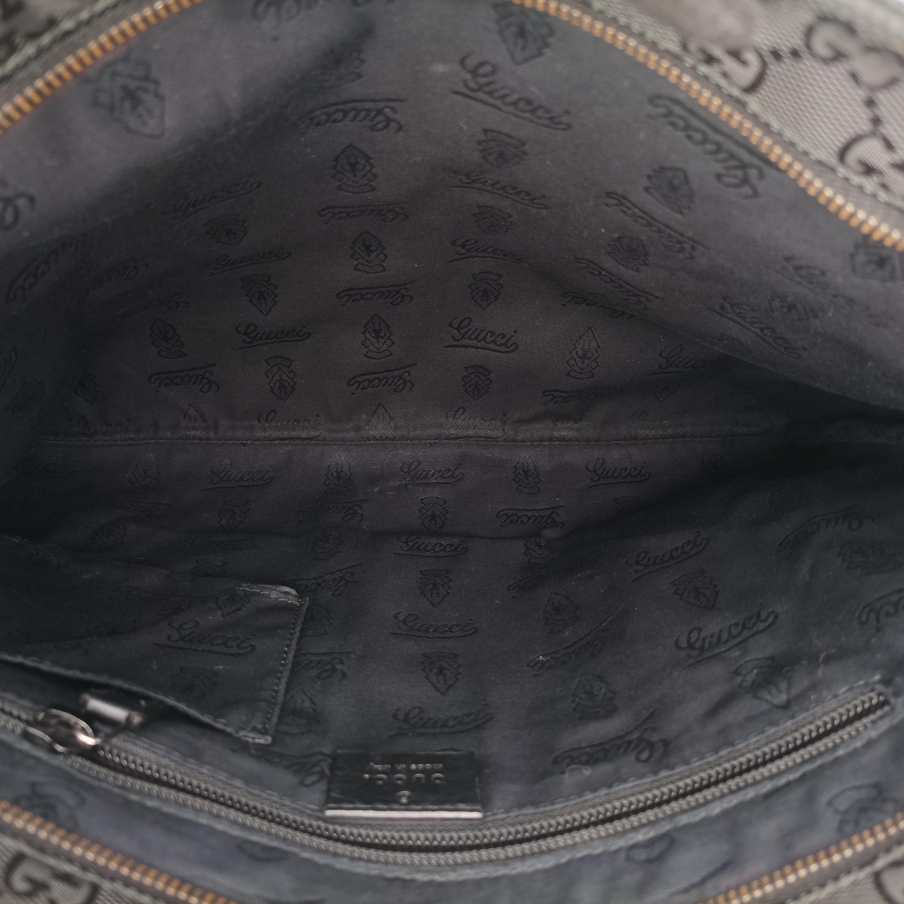 GG Imprime messenger Black PVC coated canvas 201446 F013301893インプリメ メッセンジャー ブラック PVCコーティングキャンバス 201446 F013301893