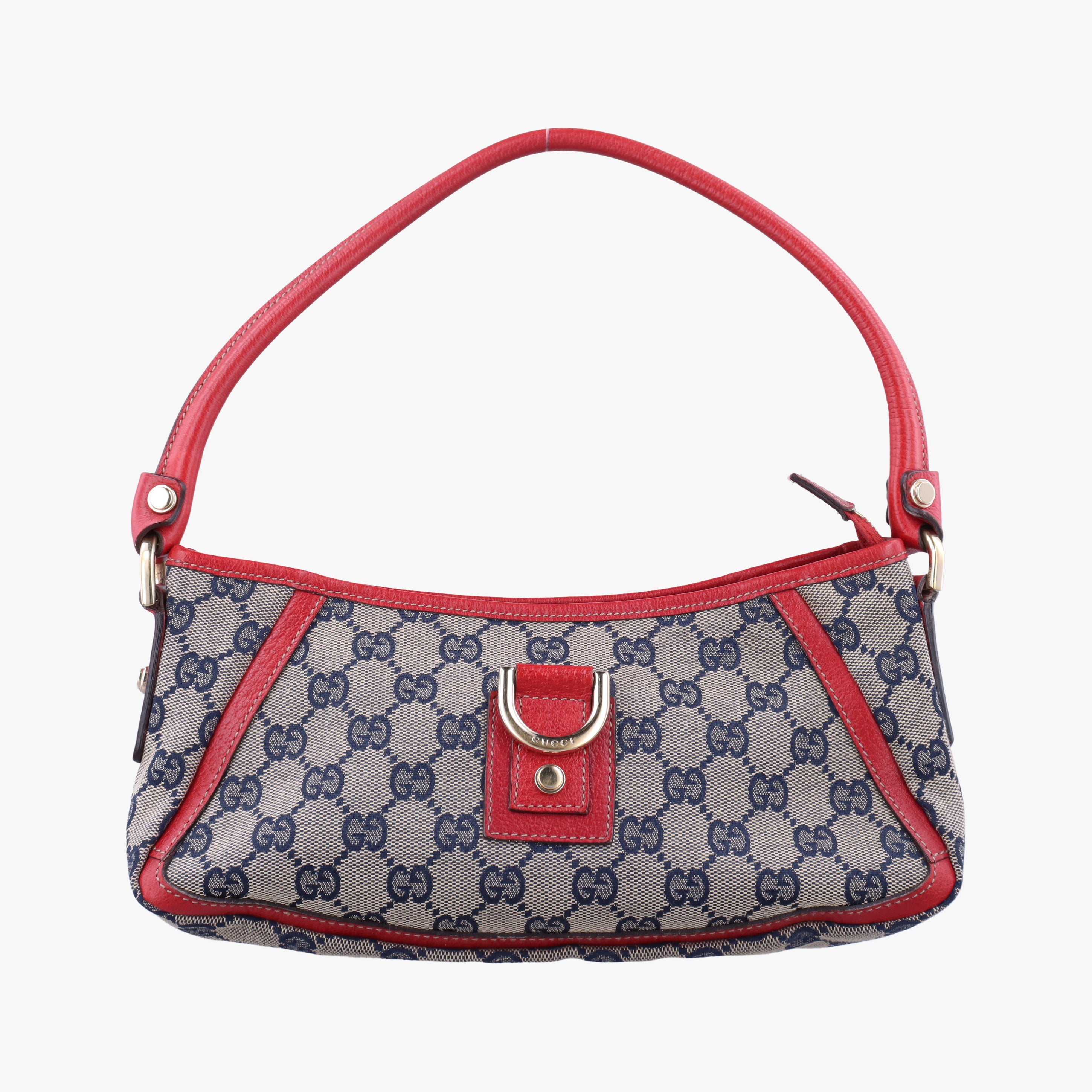 Abbey Pochette Beige x Red x Multicolor Leather×canvas 130939 アビー ポシェット ベージュ×レッド×マルチカラー レザー×キャンバス 130939