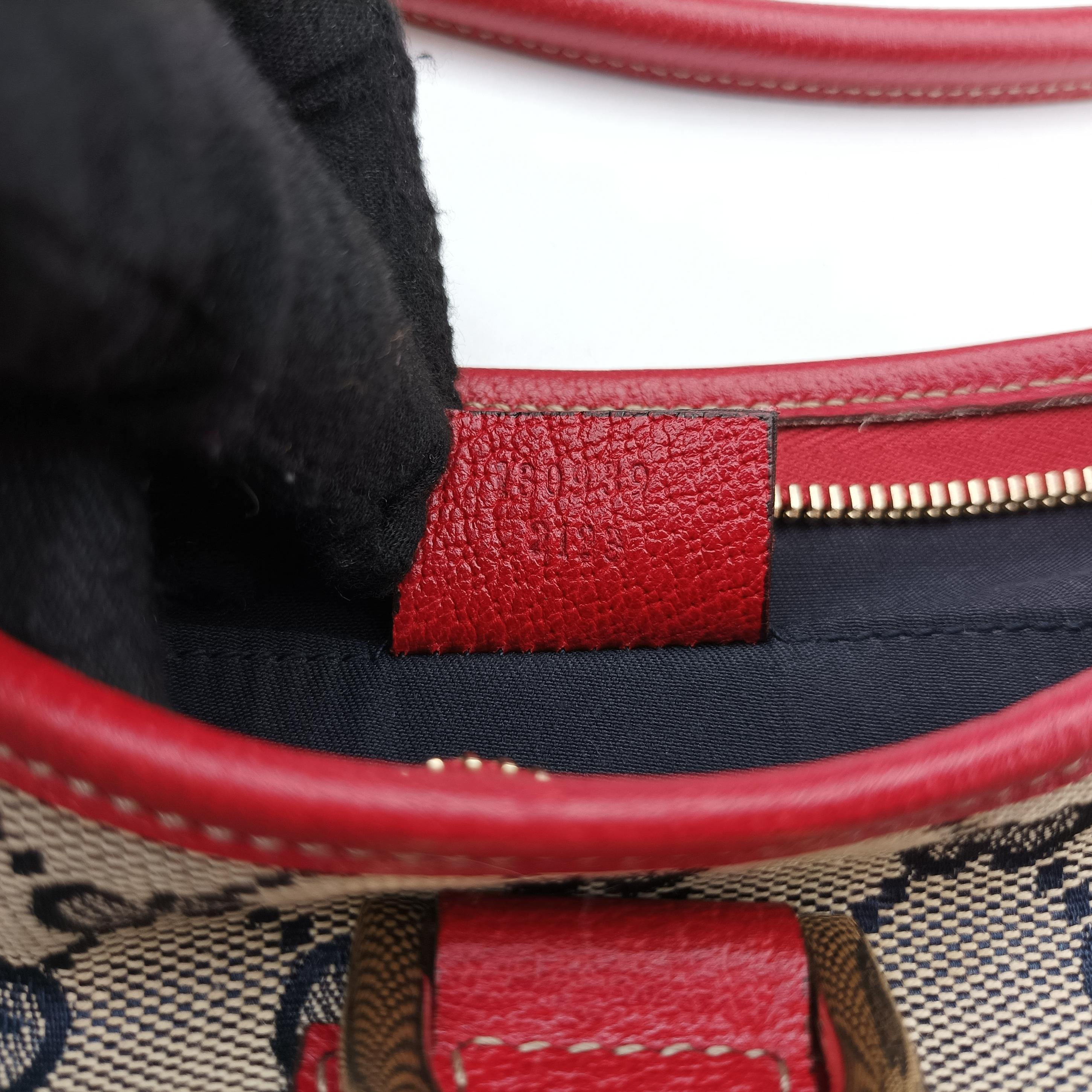 Abbey Pochette Beige x Red x Multicolor Leather×canvas 130939 アビー ポシェット ベージュ×レッド×マルチカラー レザー×キャンバス 130939