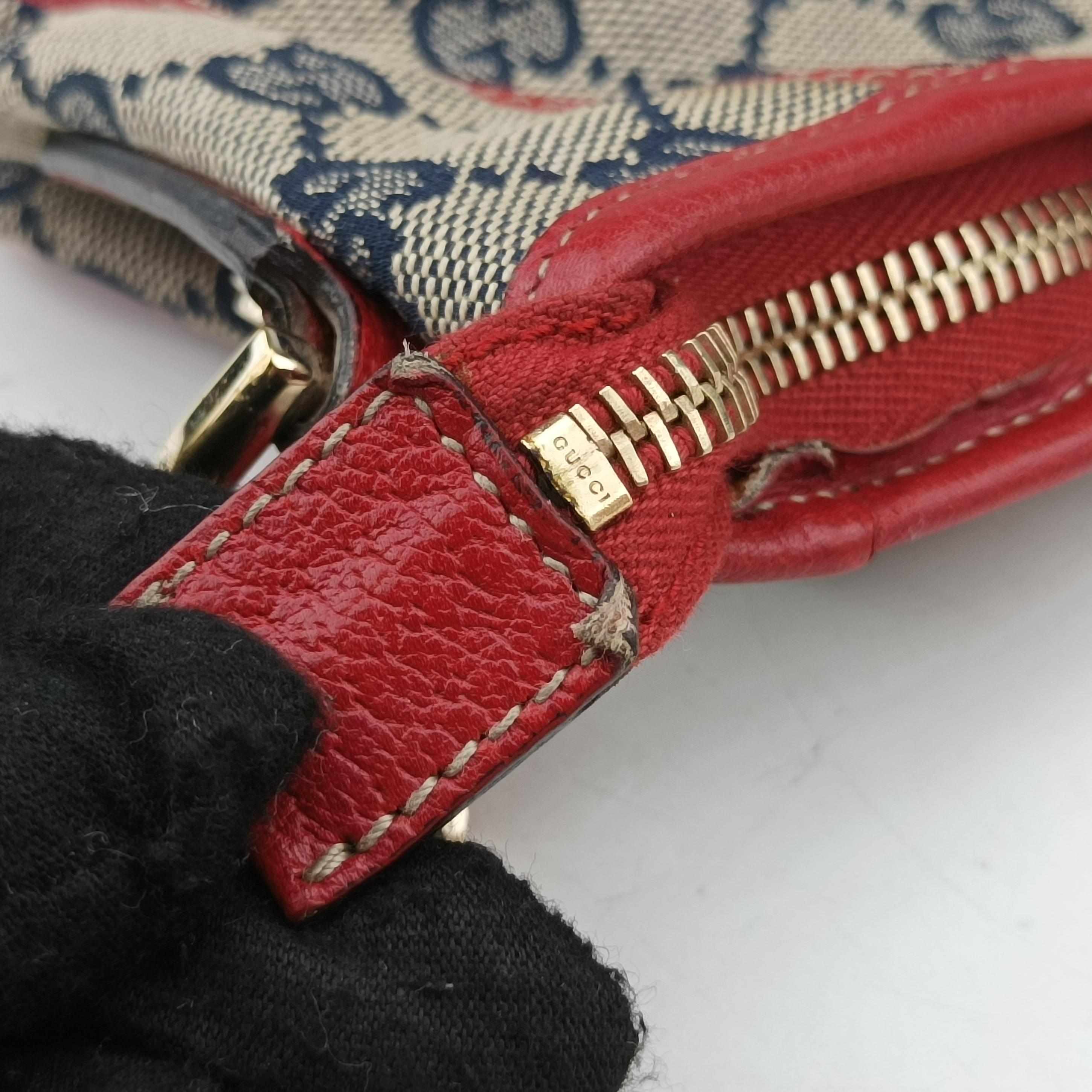 Abbey Pochette Beige x Red x Multicolor Leather×canvas 130939 アビー ポシェット ベージュ×レッド×マルチカラー レザー×キャンバス 130939