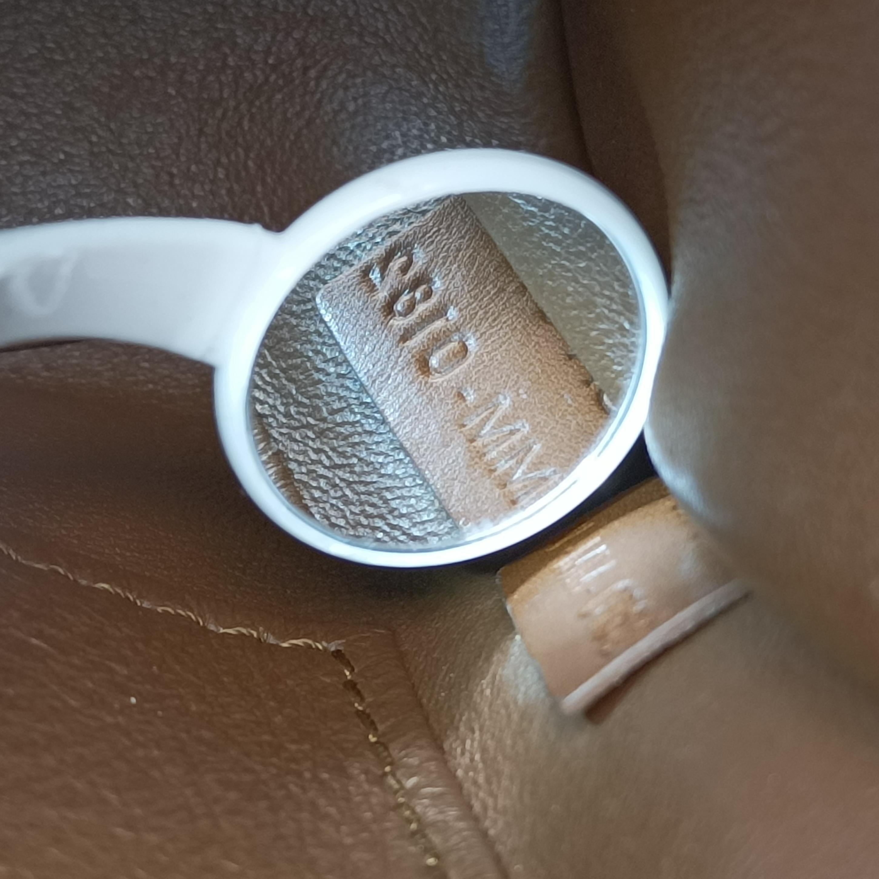 luggage nano shopper Brown×white×black Leather W-SA-0162 W-MM-0182ラゲージナノショッパー ブラウン×ホワイト×ブラック レザー W-SA-0162 W-MM-0182