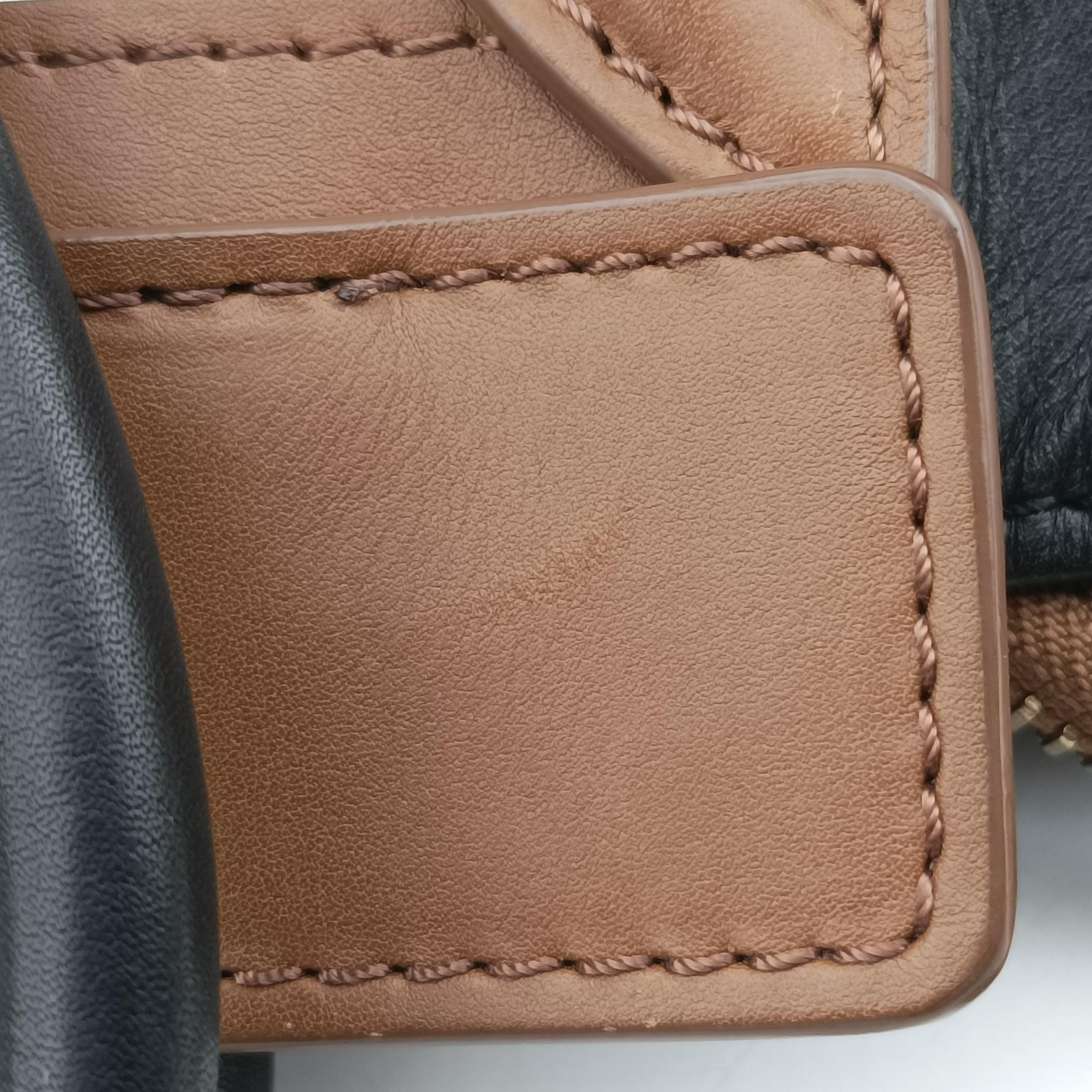 luggage nano shopper Brown×white×black Leather W-SA-0162 W-MM-0182ラゲージナノショッパー ブラウン×ホワイト×ブラック レザー W-SA-0162 W-MM-0182