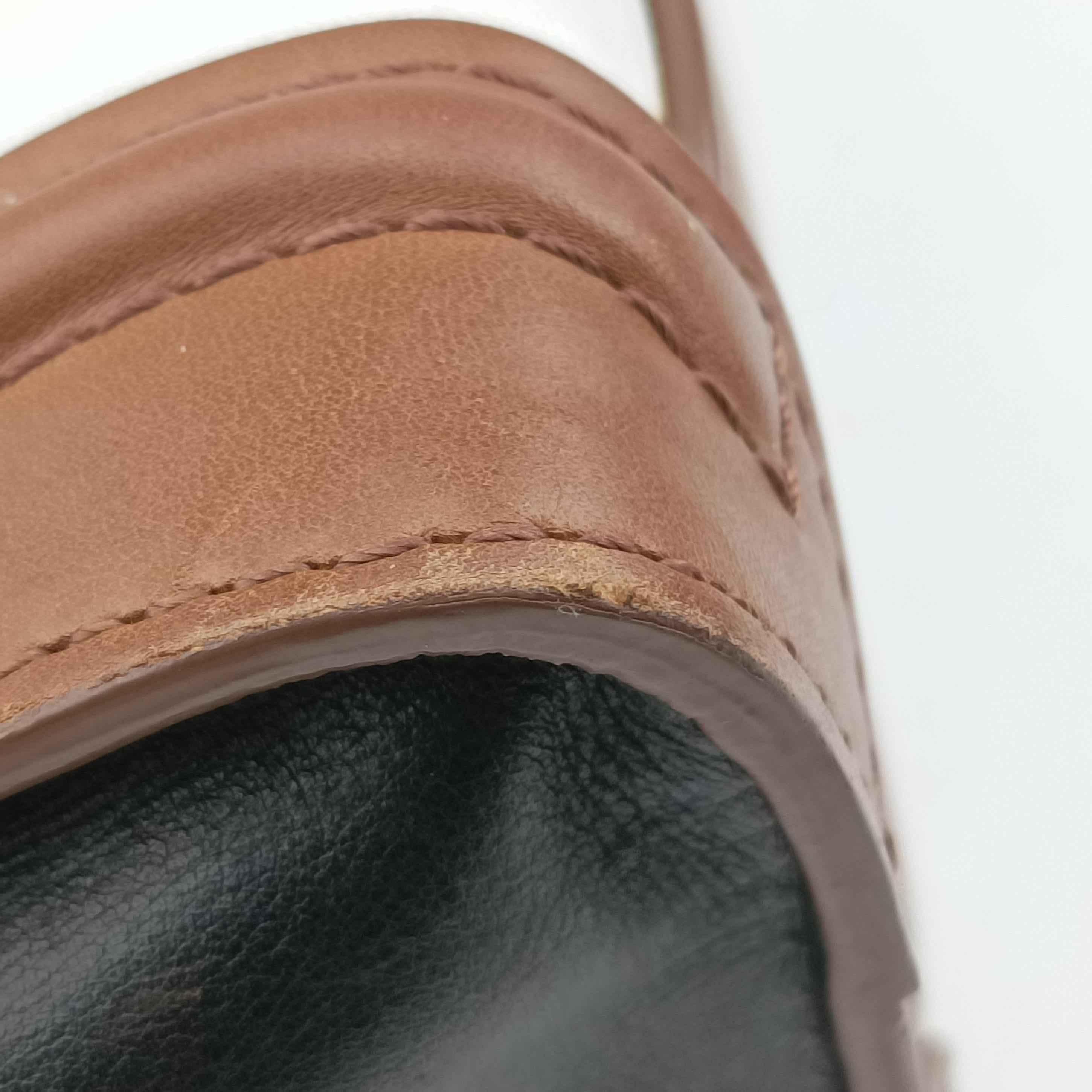 luggage nano shopper Brown×white×black Leather W-SA-0162 W-MM-0182ラゲージナノショッパー ブラウン×ホワイト×ブラック レザー W-SA-0162 W-MM-0182