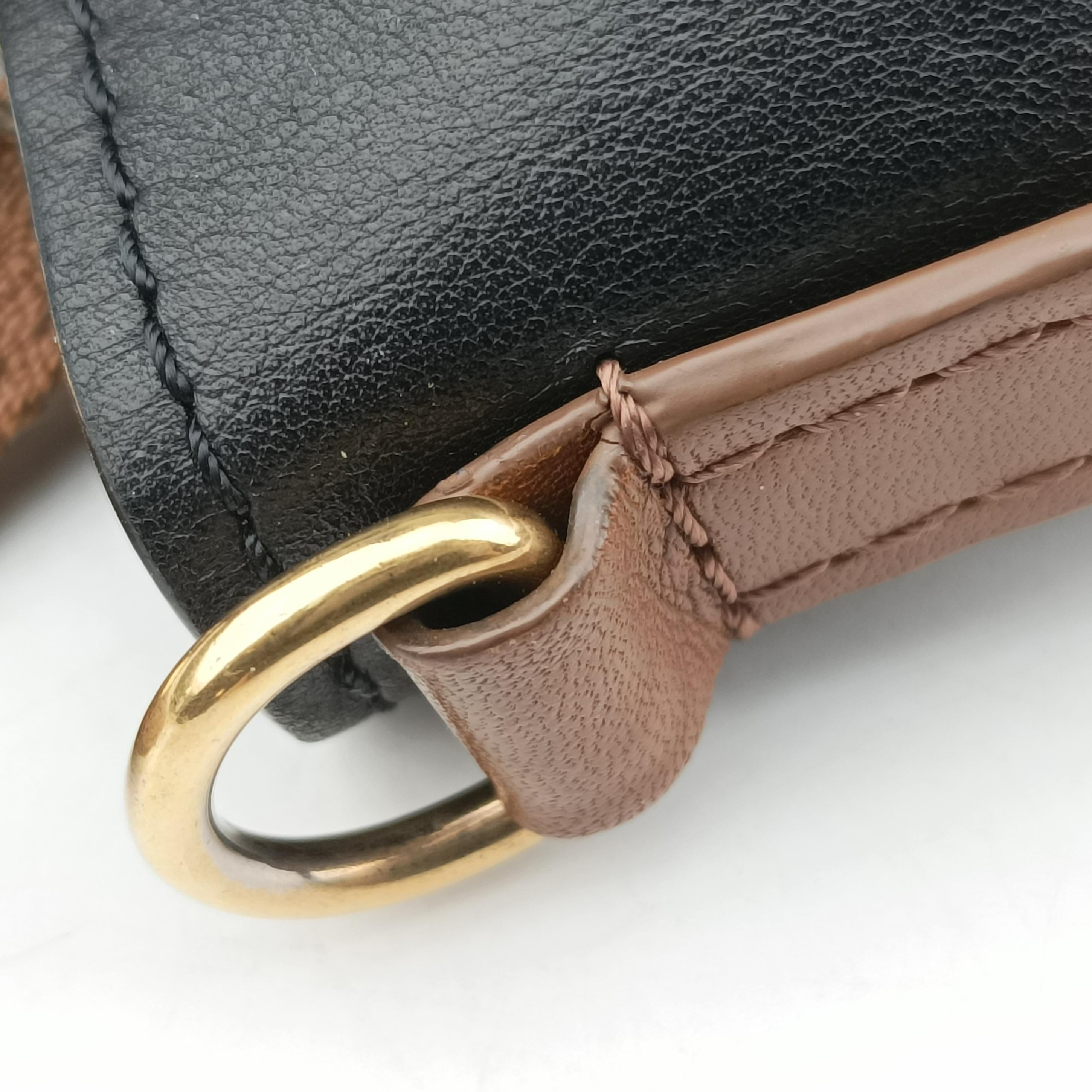 luggage nano shopper Brown×white×black Leather W-SA-0162 W-MM-0182ラゲージナノショッパー ブラウン×ホワイト×ブラック レザー W-SA-0162 W-MM-0182