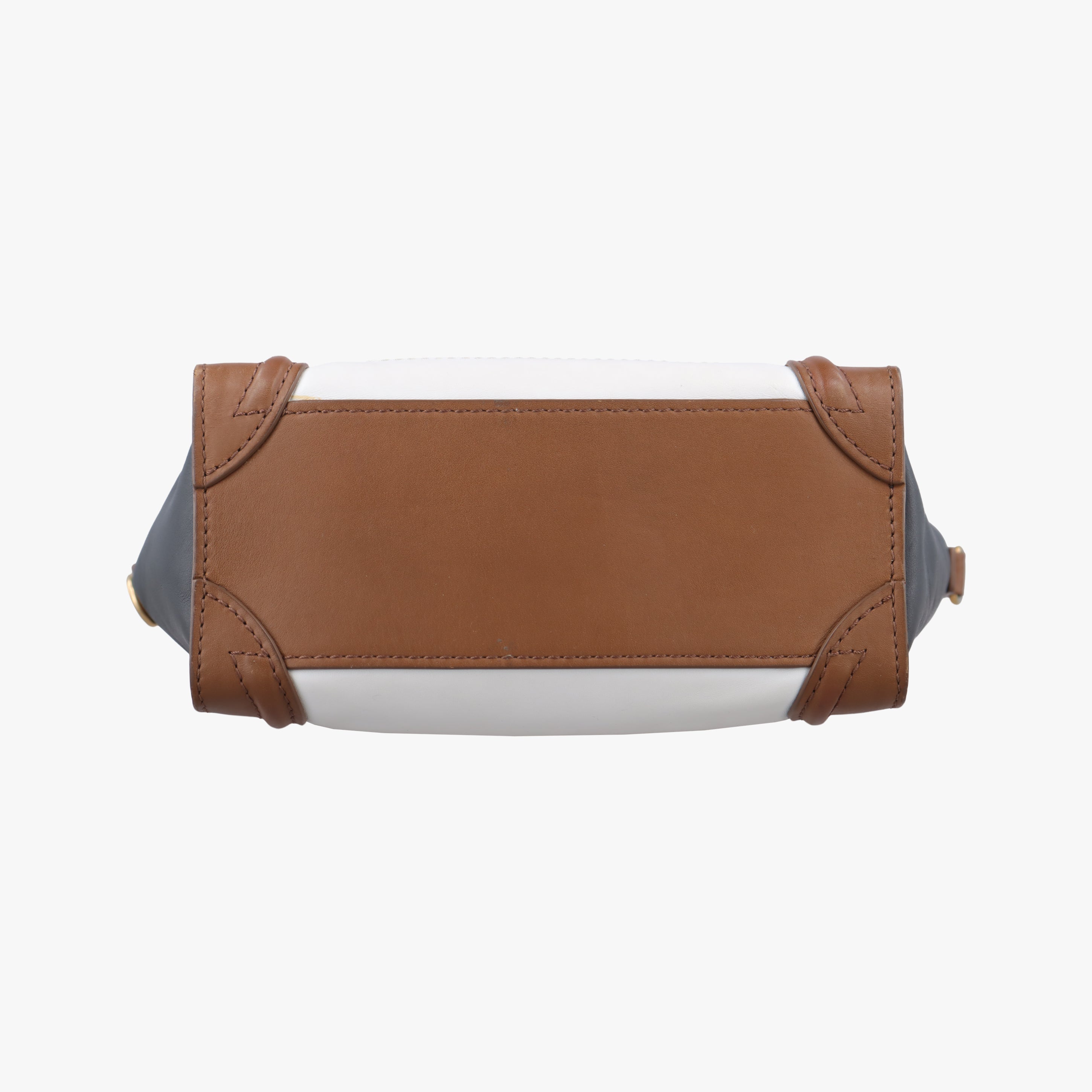 luggage nano shopper Brown×white×black Leather W-SA-0162 W-MM-0182ラゲージナノショッパー ブラウン×ホワイト×ブラック レザー W-SA-0162 W-MM-0182