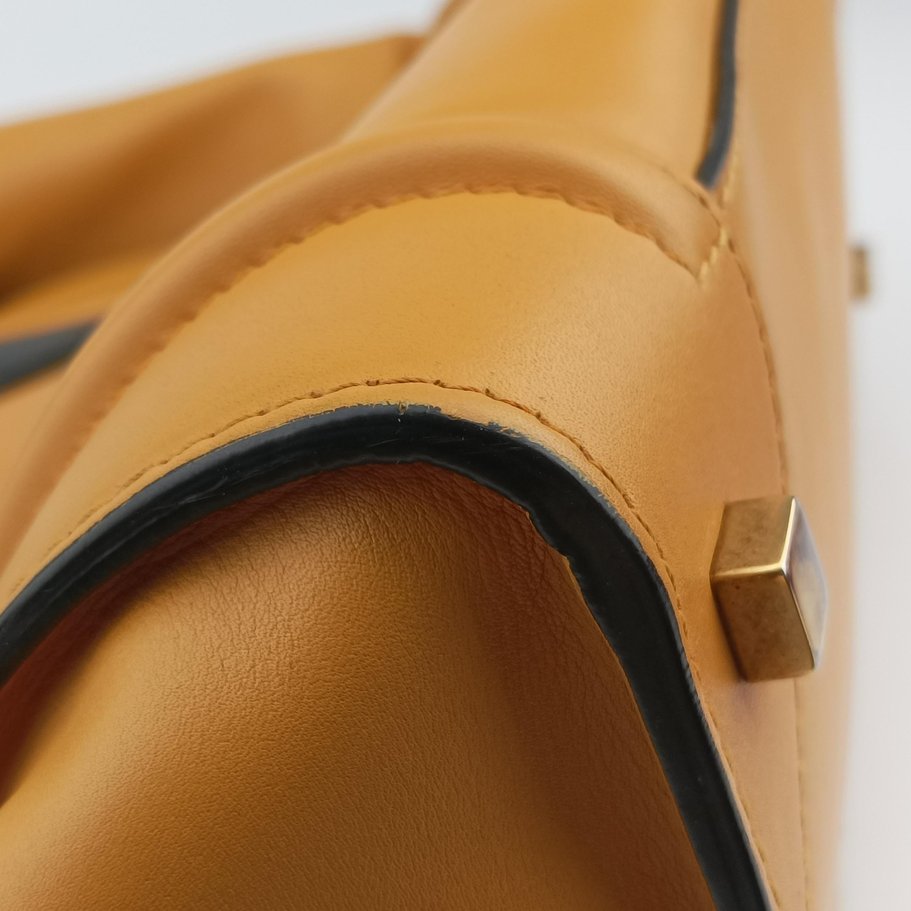 Luggage Mini Shopper Yellow×black Leather F-AT-0143 F-CU-0153ラゲージミニショッパー イエロー×ブラック レザー F-AT-0143 F-CU-0153