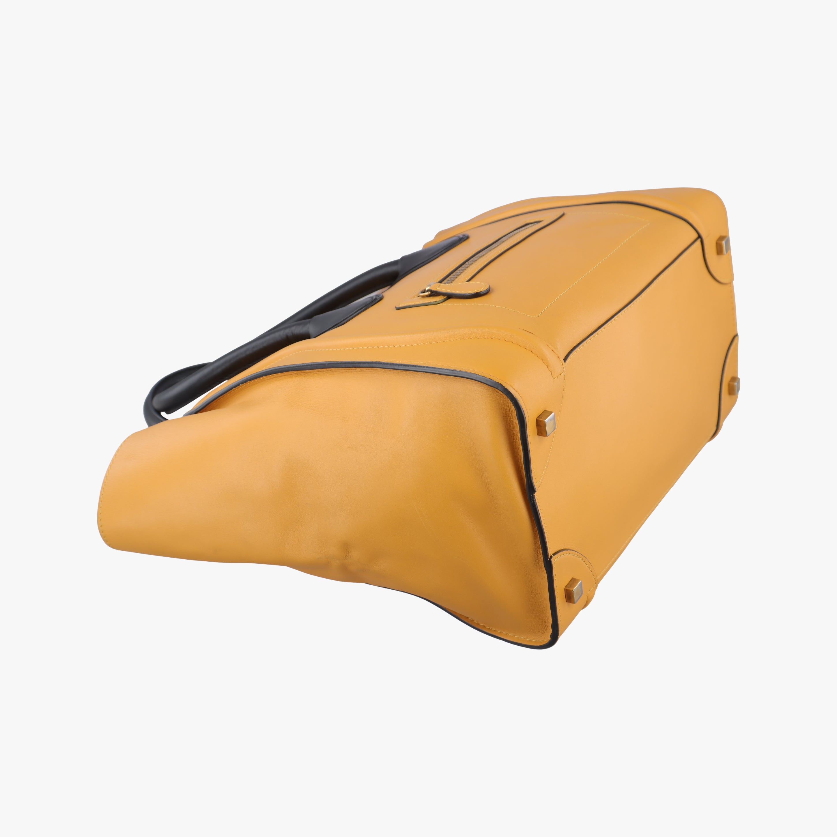 Luggage Mini Shopper Yellow×black Leather F-AT-0143 F-CU-0153ラゲージミニショッパー イエロー×ブラック レザー F-AT-0143 F-CU-0153