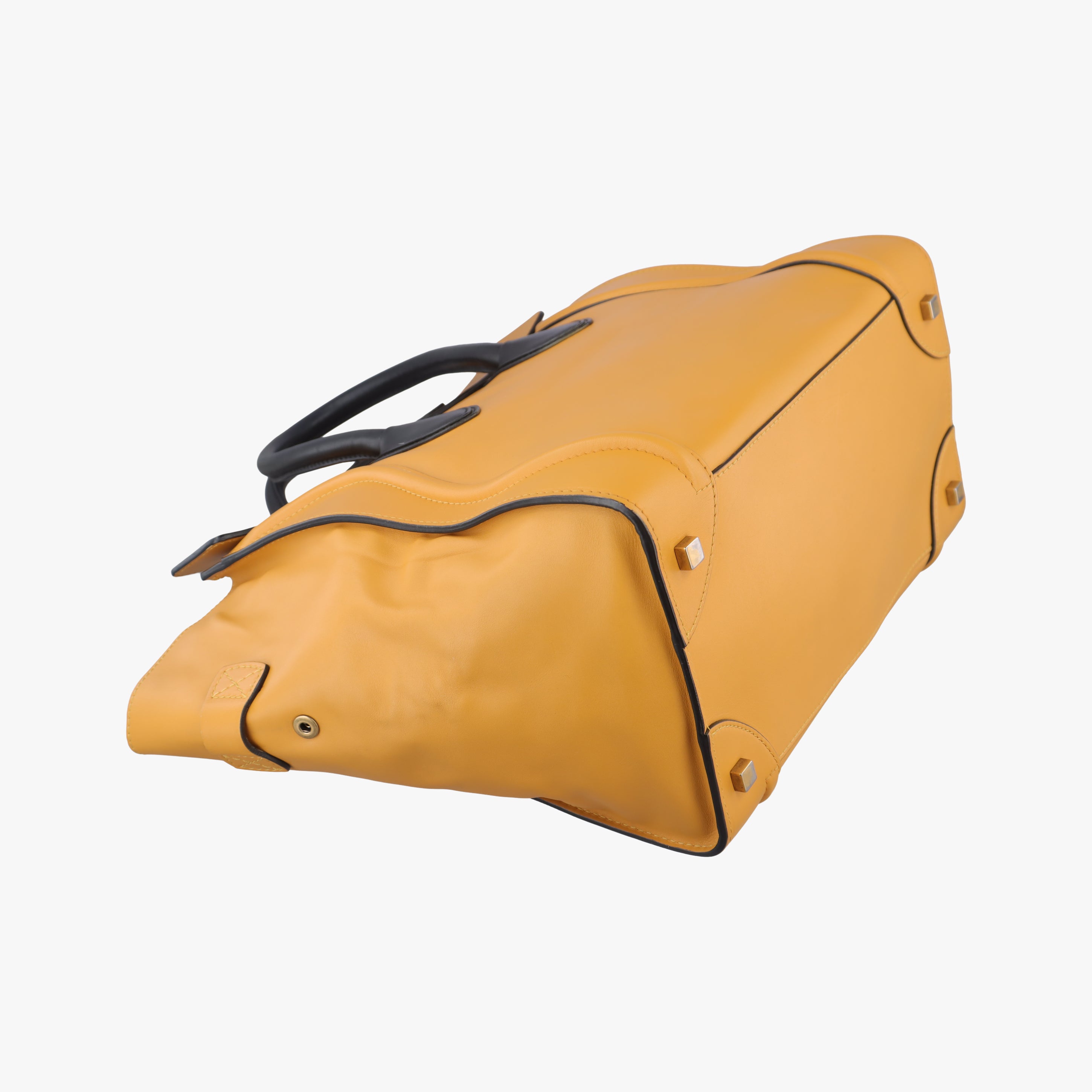 Luggage Mini Shopper Yellow×black Leather F-AT-0143 F-CU-0153ラゲージミニショッパー イエロー×ブラック レザー F-AT-0143 F-CU-0153