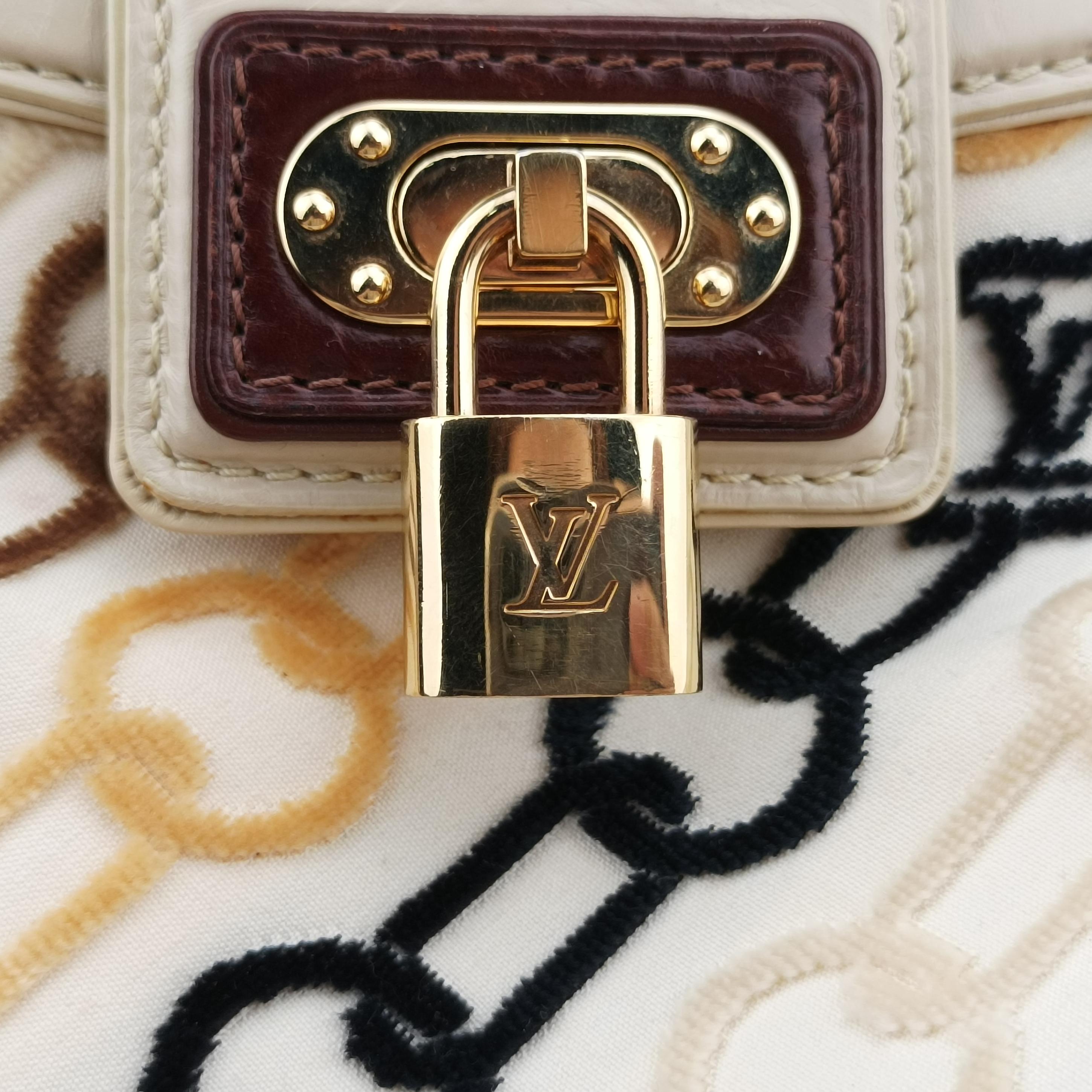 Mini Linda Ivory x Multicolor Cotton x Velvet x Leather M95207 TH0046ミニリンダ アイボリー×マルチカラー コットン×ベロア×レザー M95207 TH0046