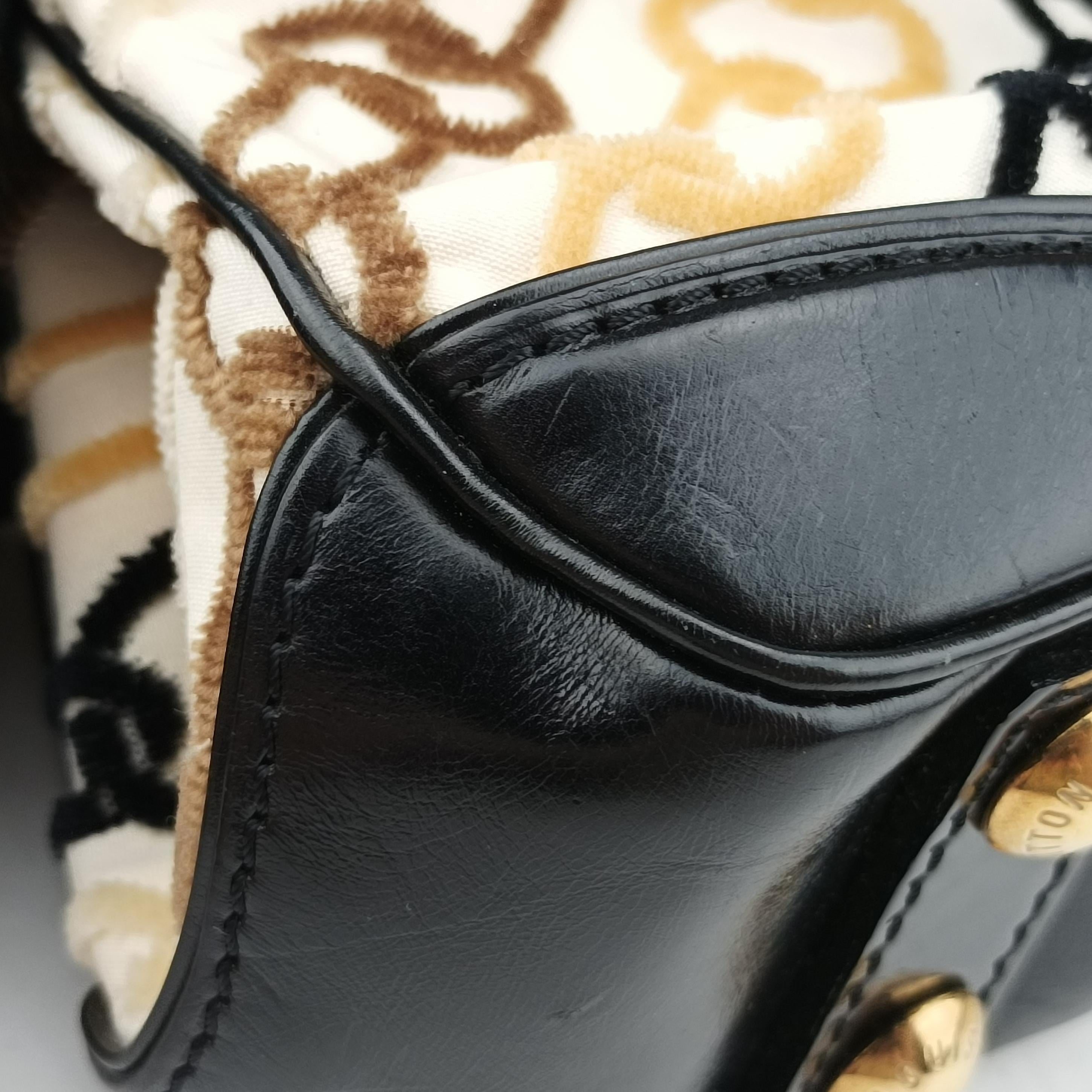 Mini Linda Ivory x Multicolor Cotton x Velvet x Leather M95207 TH0046ミニリンダ アイボリー×マルチカラー コットン×ベロア×レザー M95207 TH0046