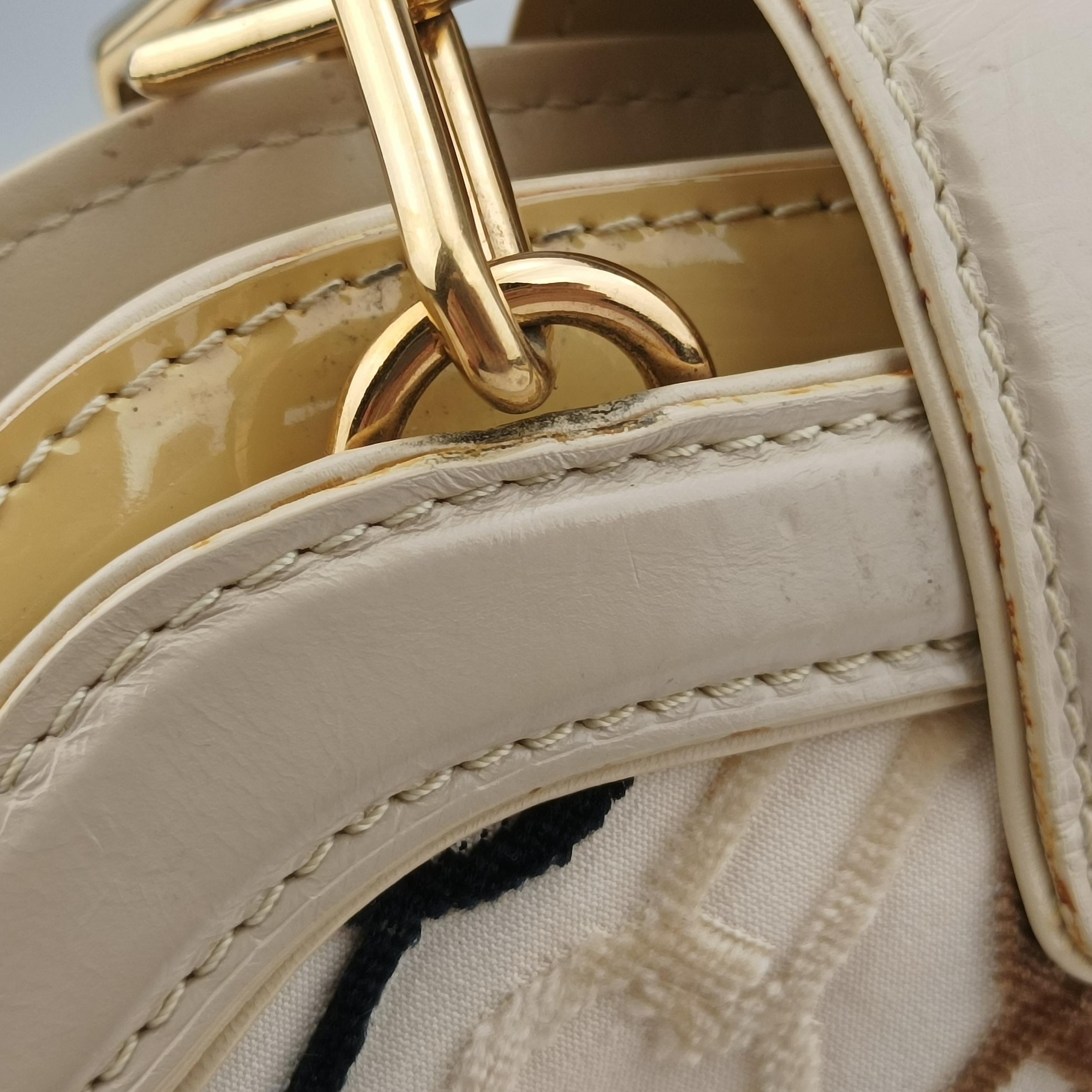 Mini Linda Ivory x Multicolor Cotton x Velvet x Leather M95207 TH0046ミニリンダ アイボリー×マルチカラー コットン×ベロア×レザー M95207 TH0046