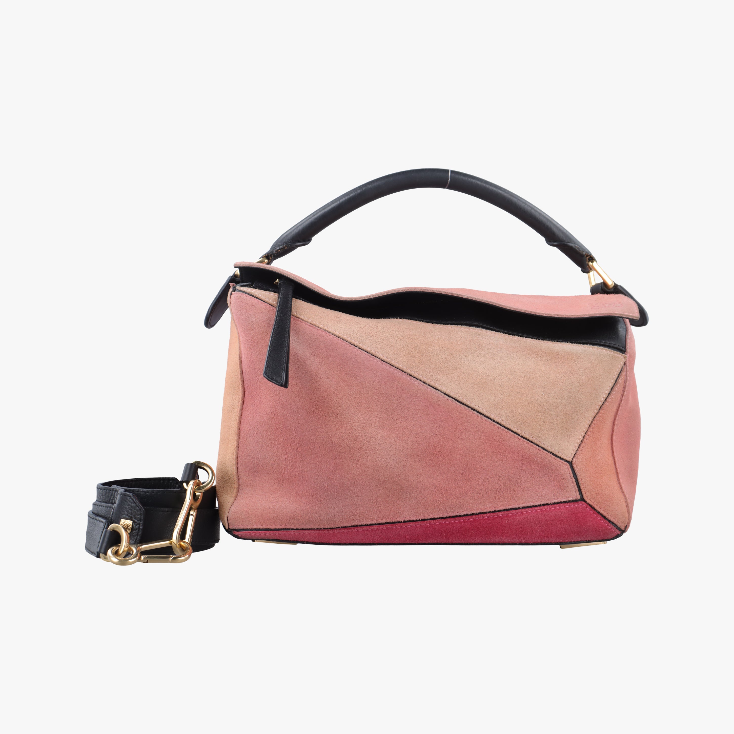 Puzzle medium Pink Leather×Suede 05 15 08パズル ミディアム ピンク レザー×スエード 05 15 08