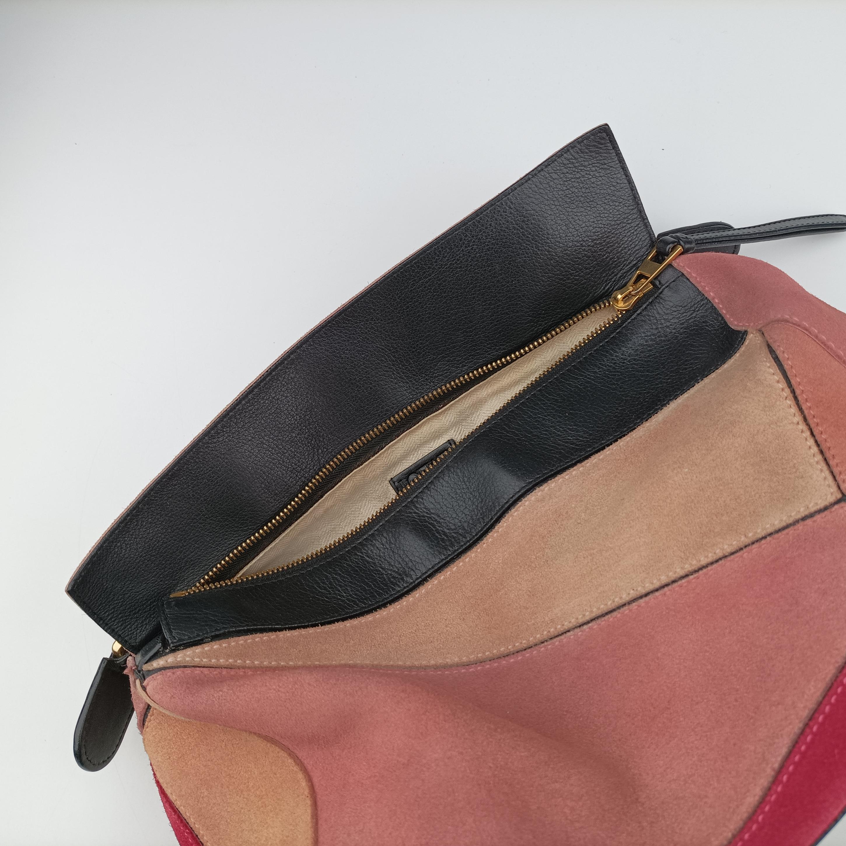 Puzzle medium Pink Leather×Suede 05 15 08パズル ミディアム ピンク レザー×スエード 05 15 08