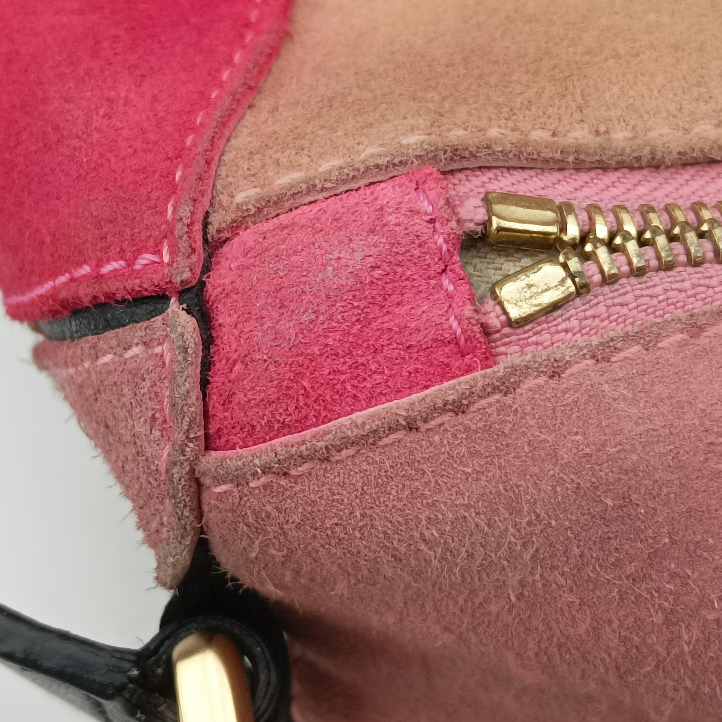 Puzzle medium Pink Leather×Suede 05 15 08パズル ミディアム ピンク レザー×スエード 05 15 08