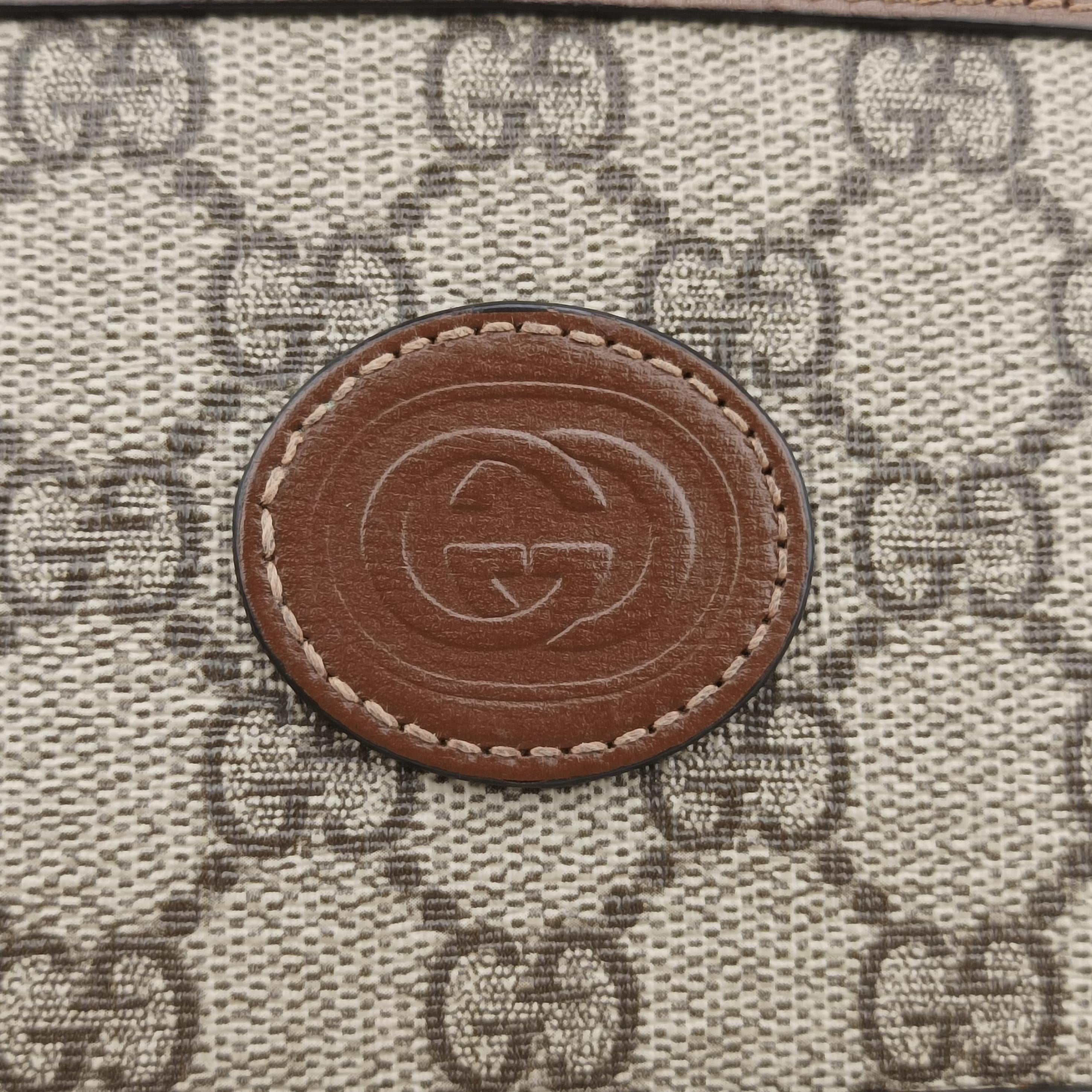 Interlocking G Brown PVC coated canvas 671674 インターロッキングG ブラウン PVCコーティングキャンバス 671674