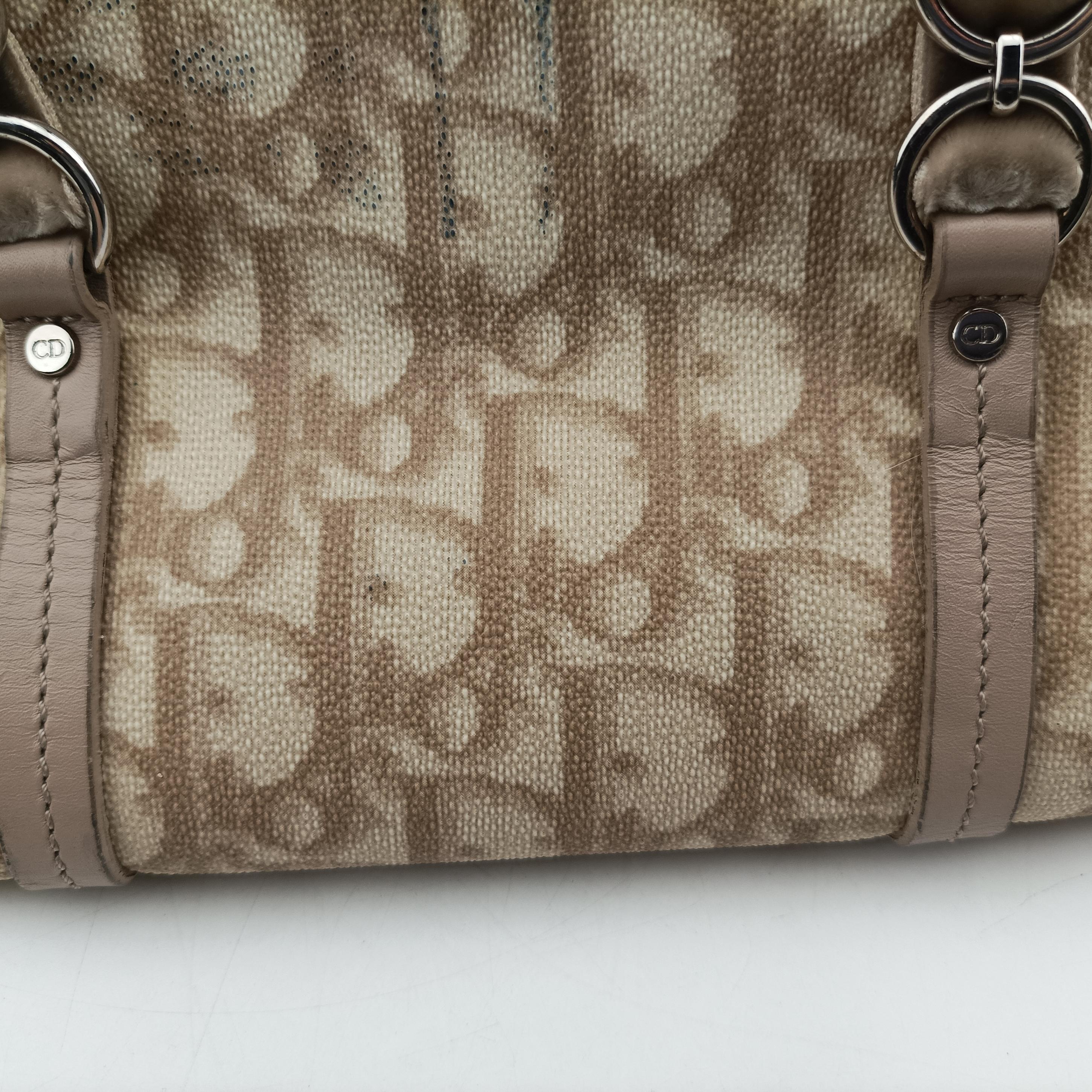 Oblique Romantique Trotter Beige x White PVC coated canvas 04-BO-0065オブリークロマンティークトロッター ベージュ×ホワイト PVCコーティングキャンバス 04-BO-0065