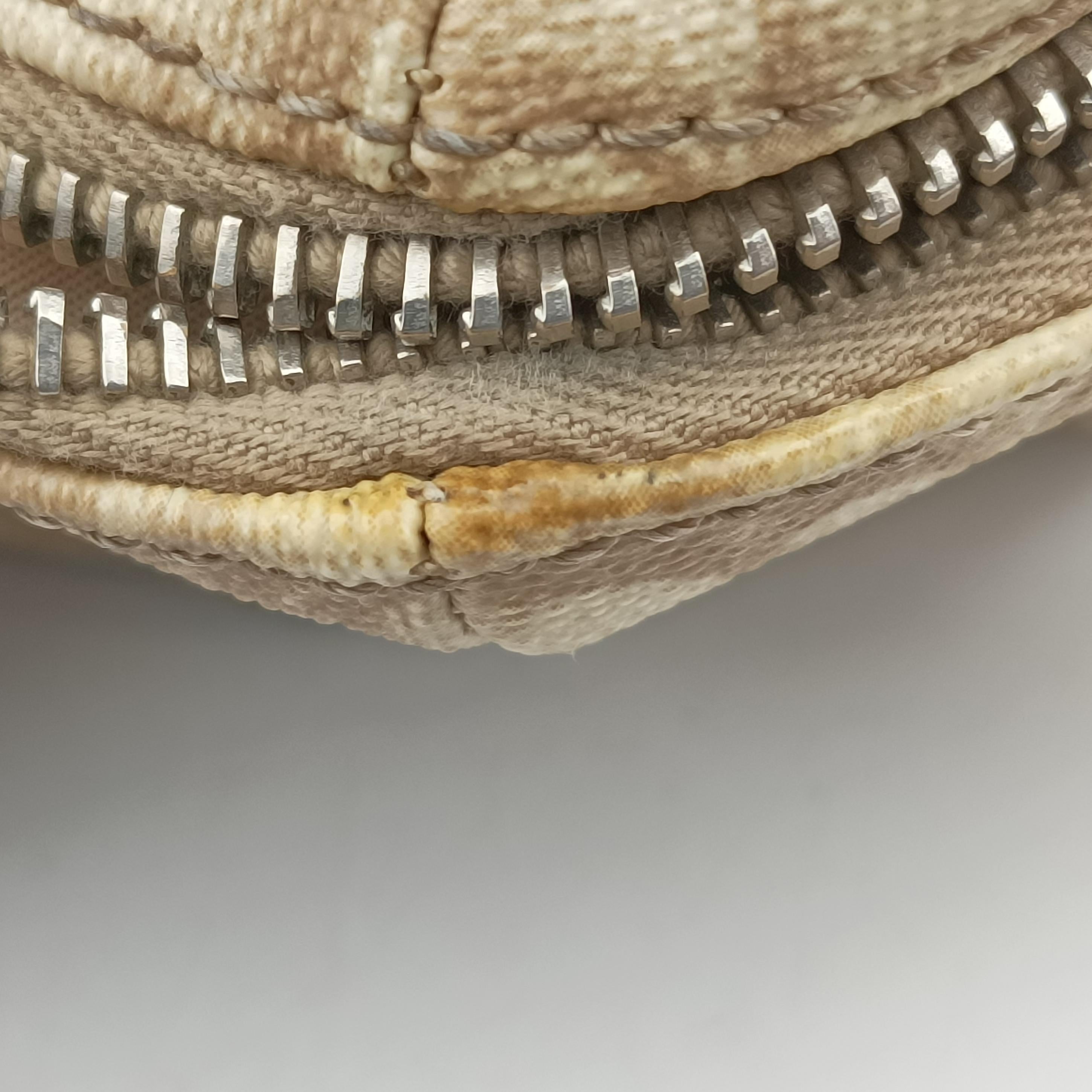 Oblique Romantique Trotter Beige x White PVC coated canvas 04-BO-0065オブリークロマンティークトロッター ベージュ×ホワイト PVCコーティングキャンバス 04-BO-0065