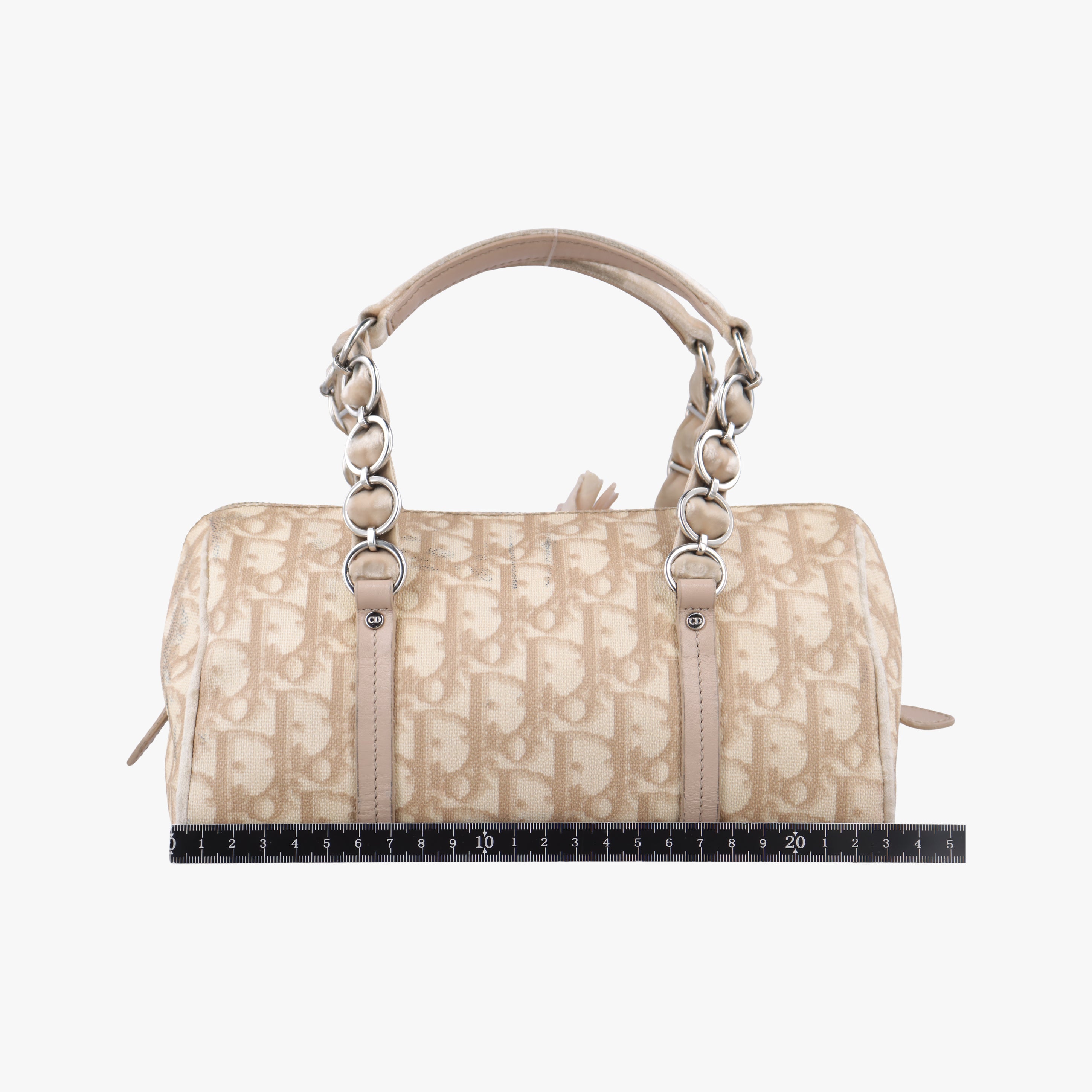 Oblique Romantique Trotter Beige x White PVC coated canvas 04-BO-0065オブリークロマンティークトロッター ベージュ×ホワイト PVCコーティングキャンバス 04-BO-0065