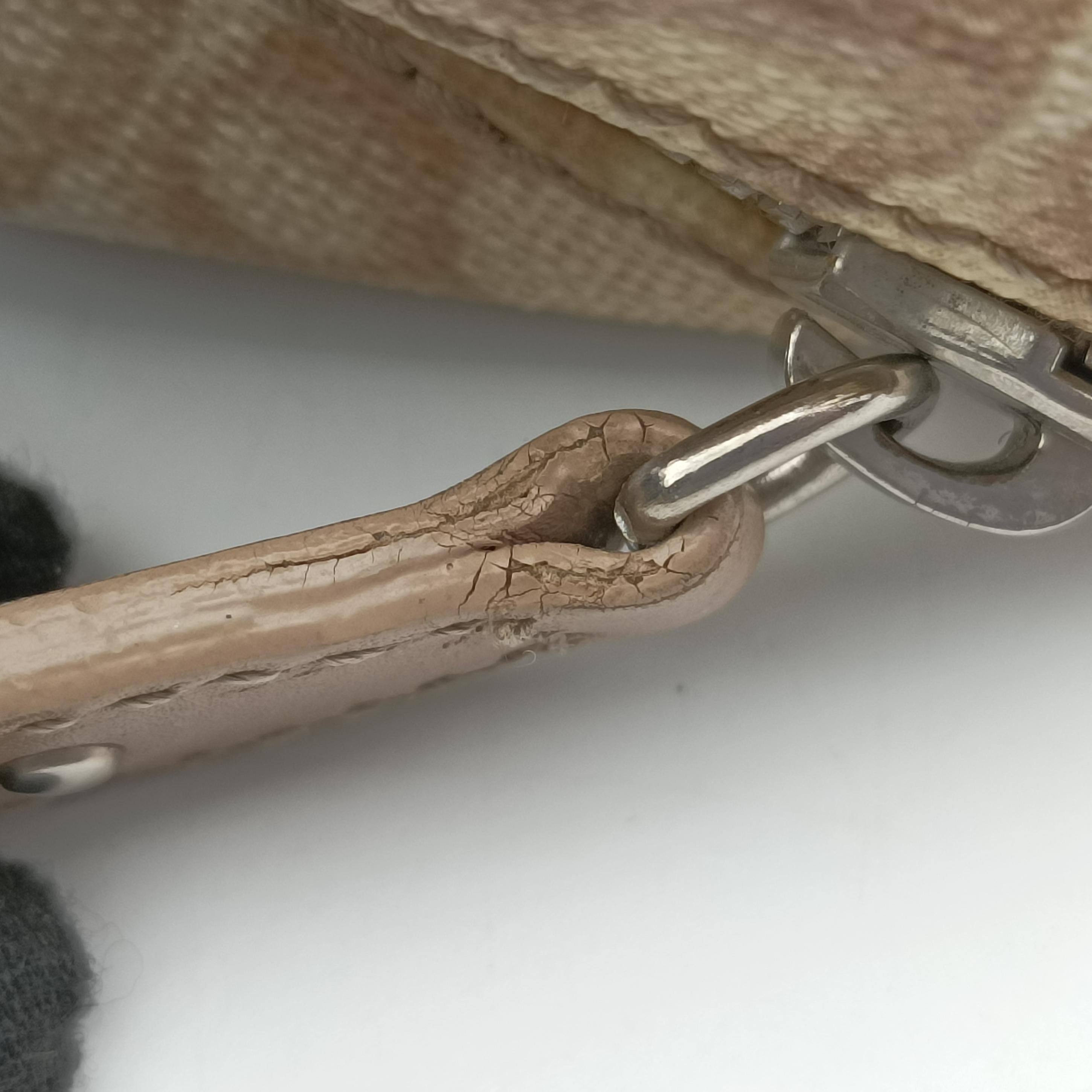 Oblique Romantique Trotter Beige x White PVC coated canvas 04-BO-0065オブリークロマンティークトロッター ベージュ×ホワイト PVCコーティングキャンバス 04-BO-0065