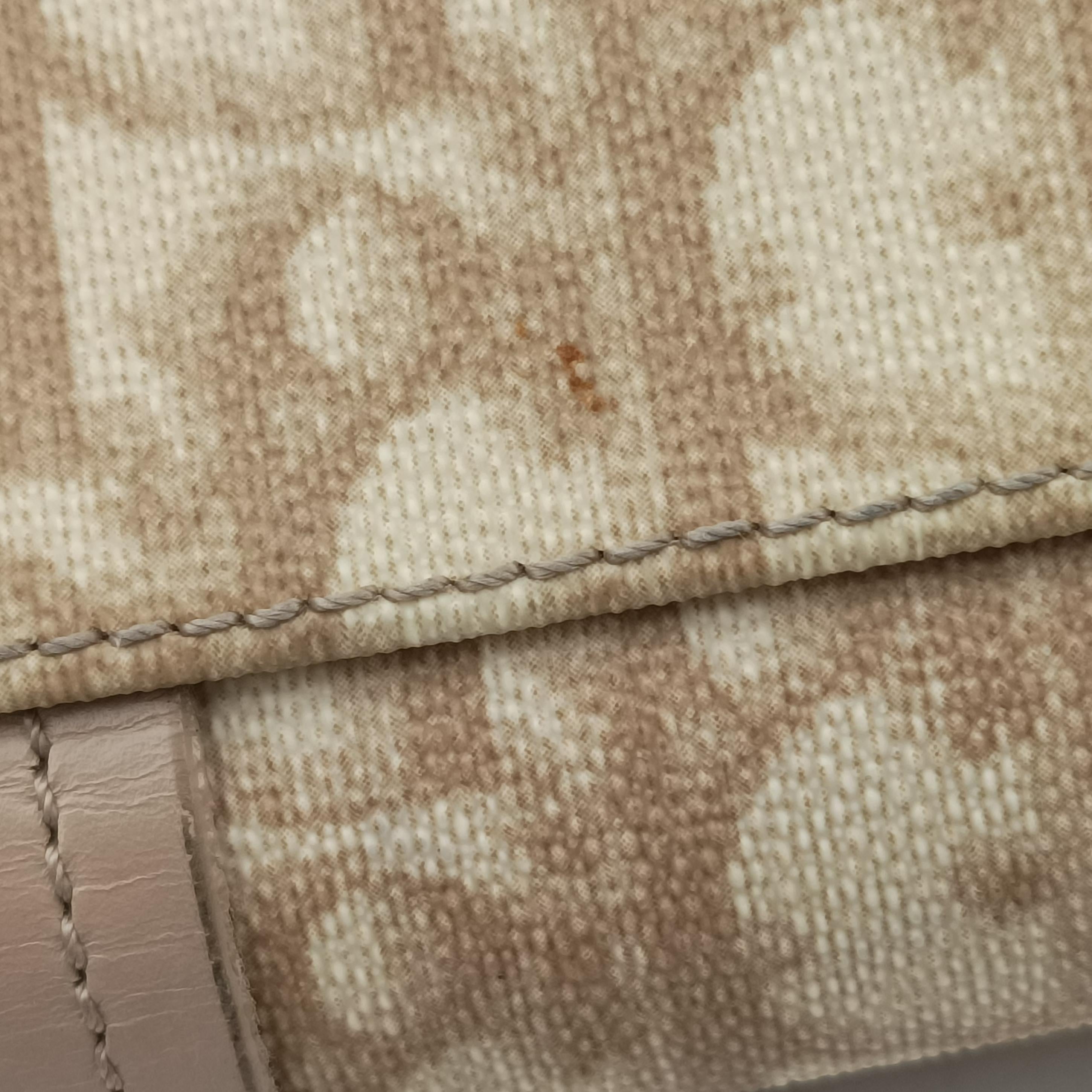 Oblique Romantique Trotter Beige x White PVC coated canvas 04-BO-0065オブリークロマンティークトロッター ベージュ×ホワイト PVCコーティングキャンバス 04-BO-0065