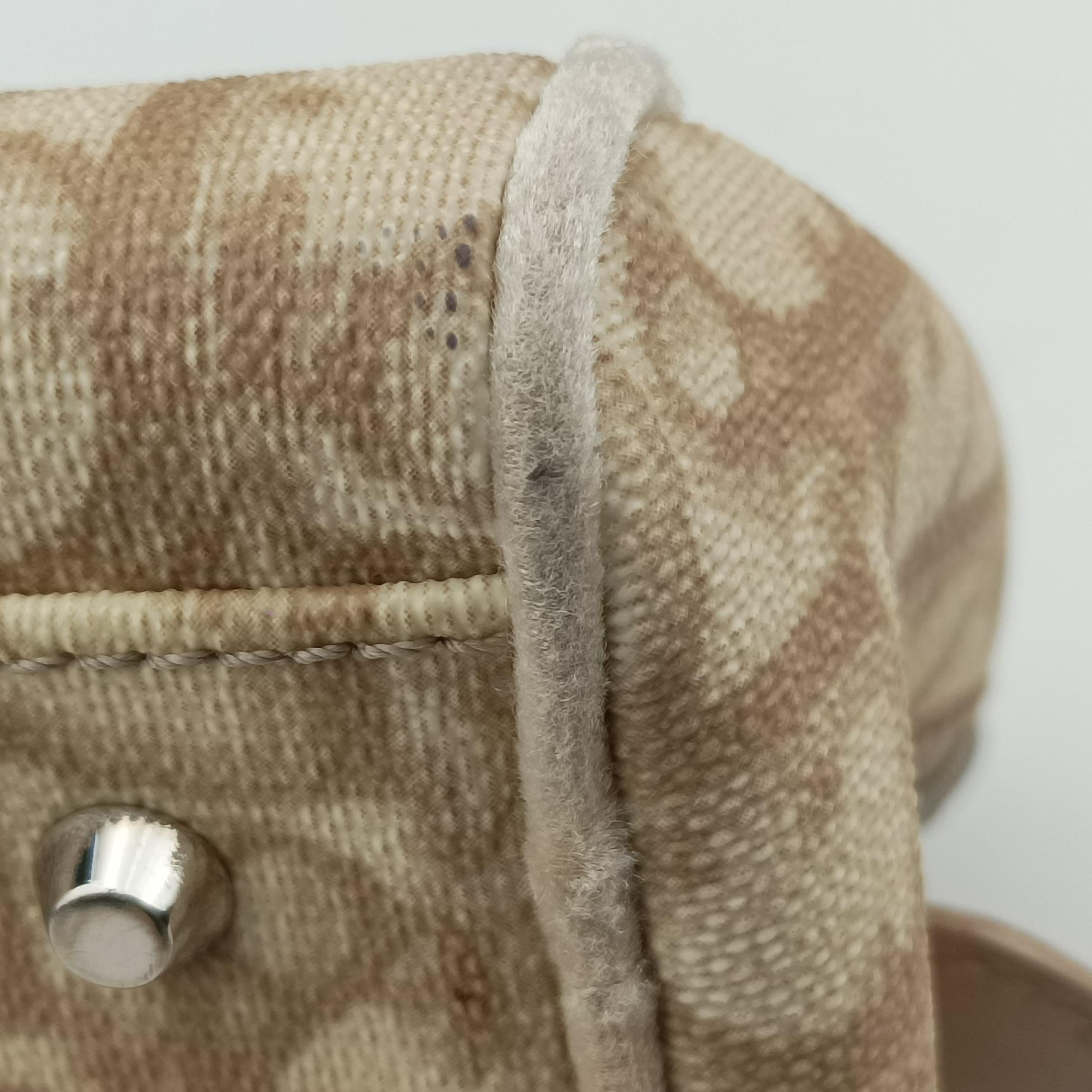 Oblique Romantique Trotter Beige x White PVC coated canvas 04-BO-0065オブリークロマンティークトロッター ベージュ×ホワイト PVCコーティングキャンバス 04-BO-0065