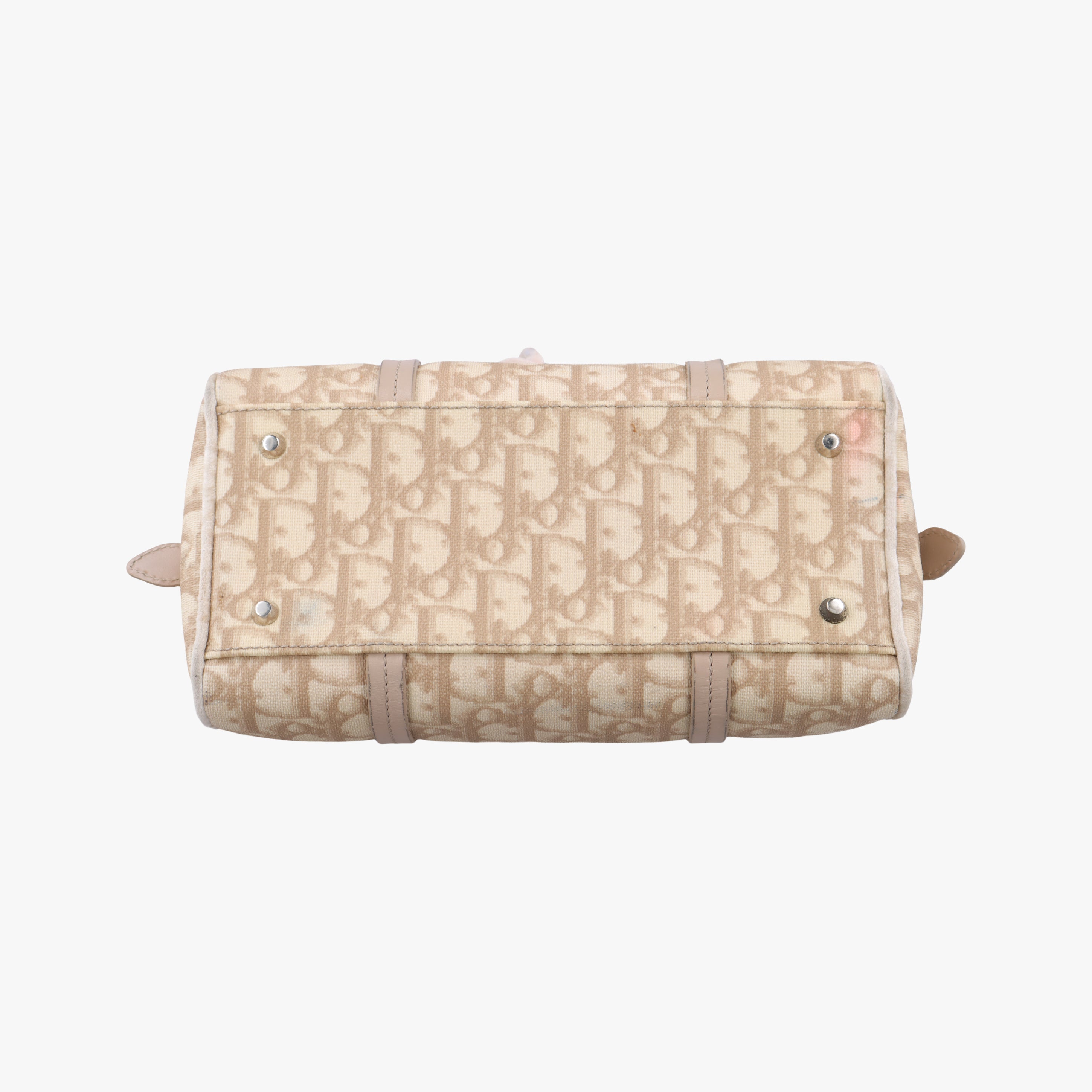 Oblique Romantique Trotter Beige x White PVC coated canvas 04-BO-0065オブリークロマンティークトロッター ベージュ×ホワイト PVCコーティングキャンバス 04-BO-0065