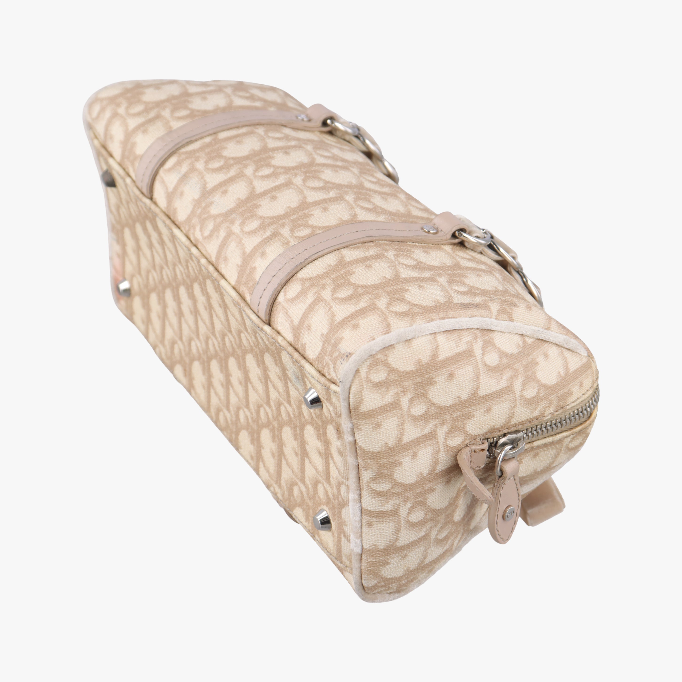 Oblique Romantique Trotter Beige x White PVC coated canvas 04-BO-0065オブリークロマンティークトロッター ベージュ×ホワイト PVCコーティングキャンバス 04-BO-0065