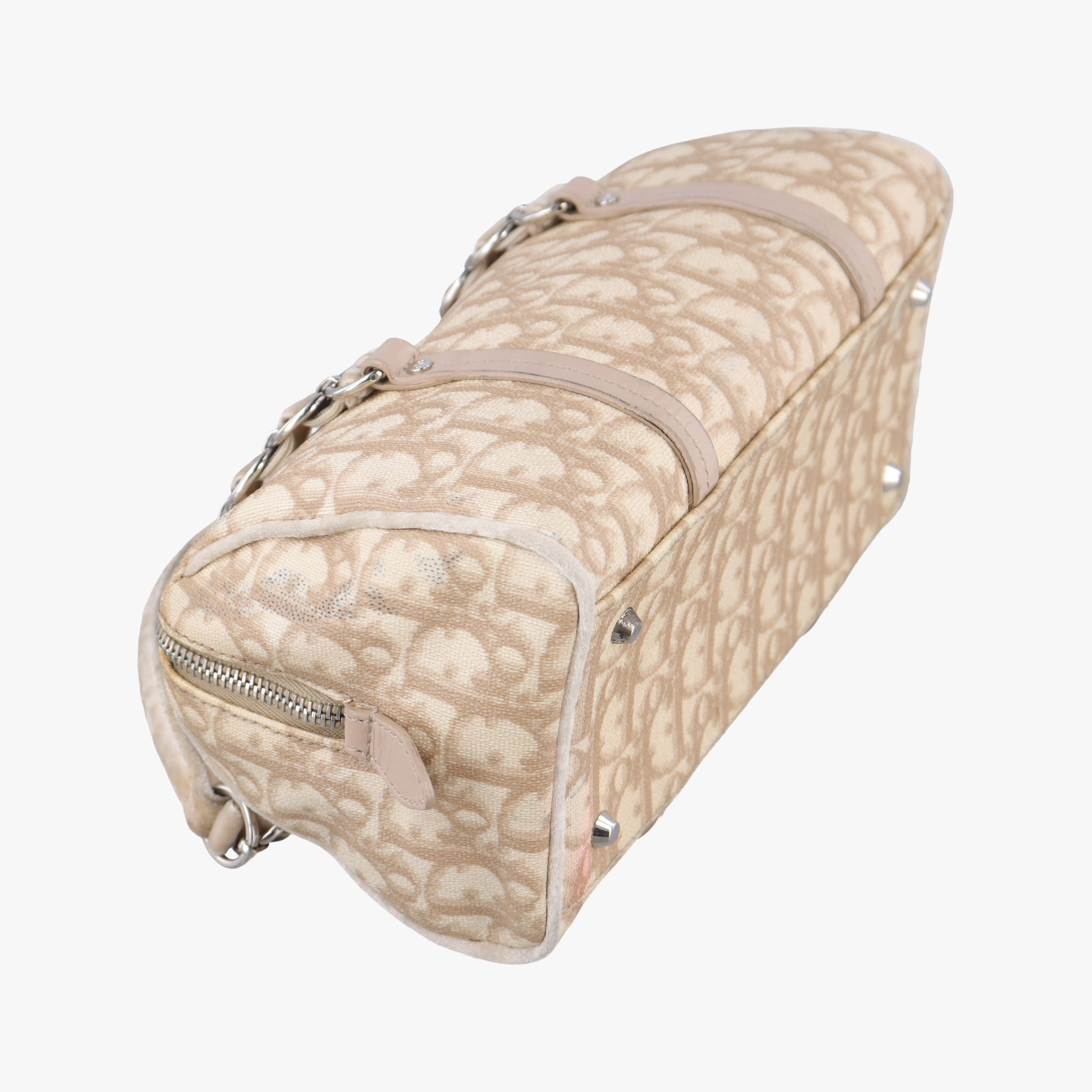 Oblique Romantique Trotter Beige x White PVC coated canvas 04-BO-0065オブリークロマンティークトロッター ベージュ×ホワイト PVCコーティングキャンバス 04-BO-0065