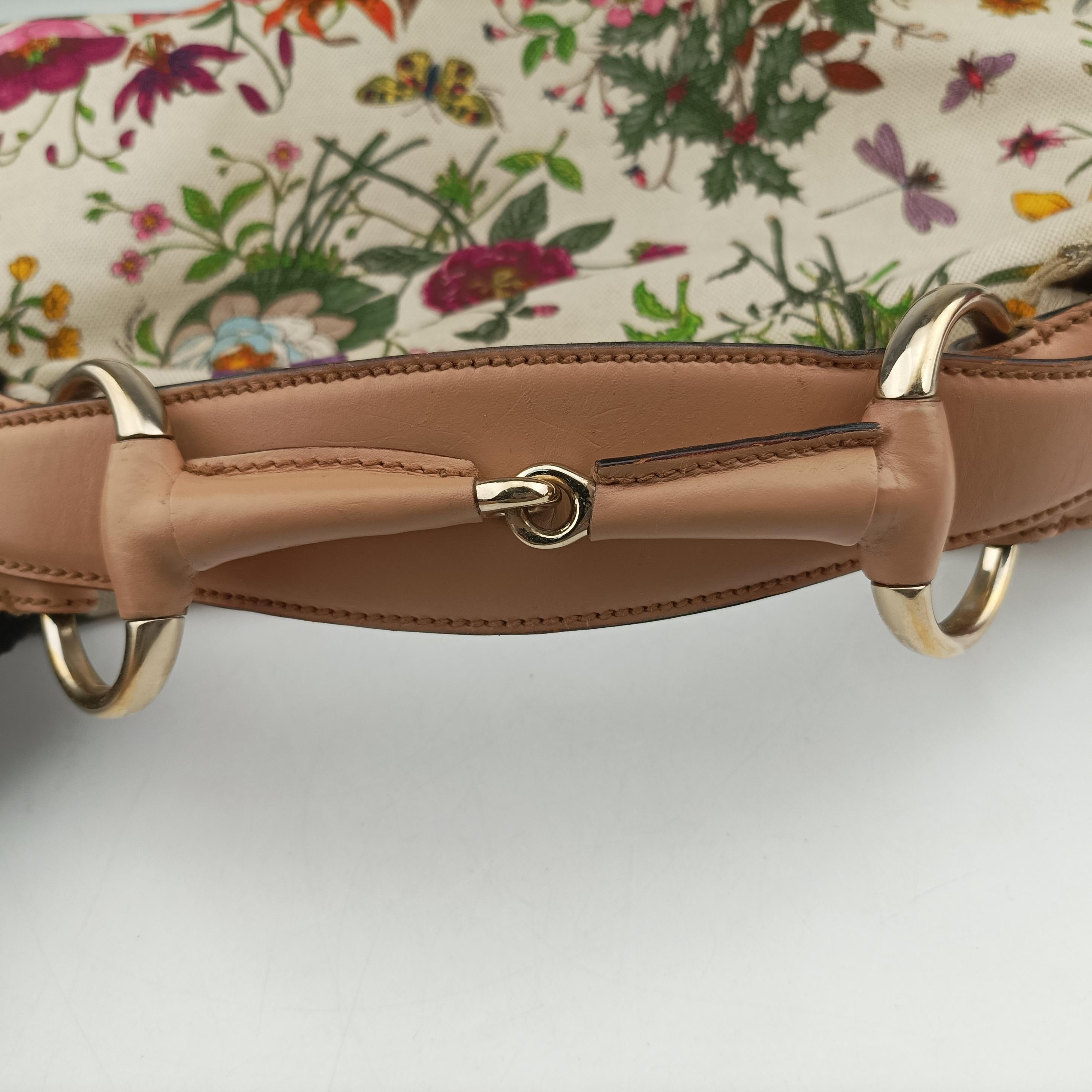 horsebit hobo White×Multicolour Canvas 115867 ホースビット ホワイト×マルチカラー キャンバス 115867