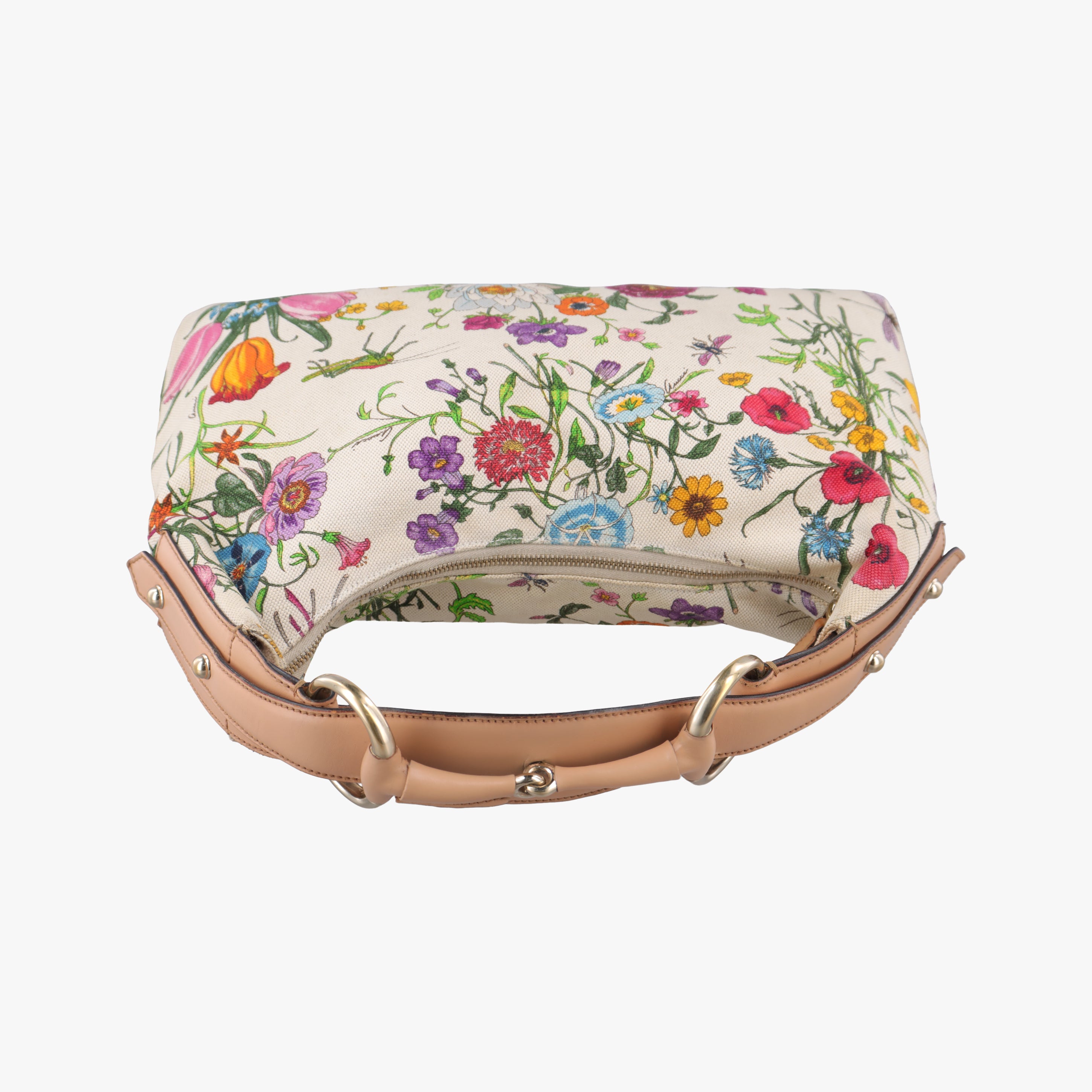 horsebit hobo White×Multicolour Canvas 115867 ホースビット ホワイト×マルチカラー キャンバス 115867