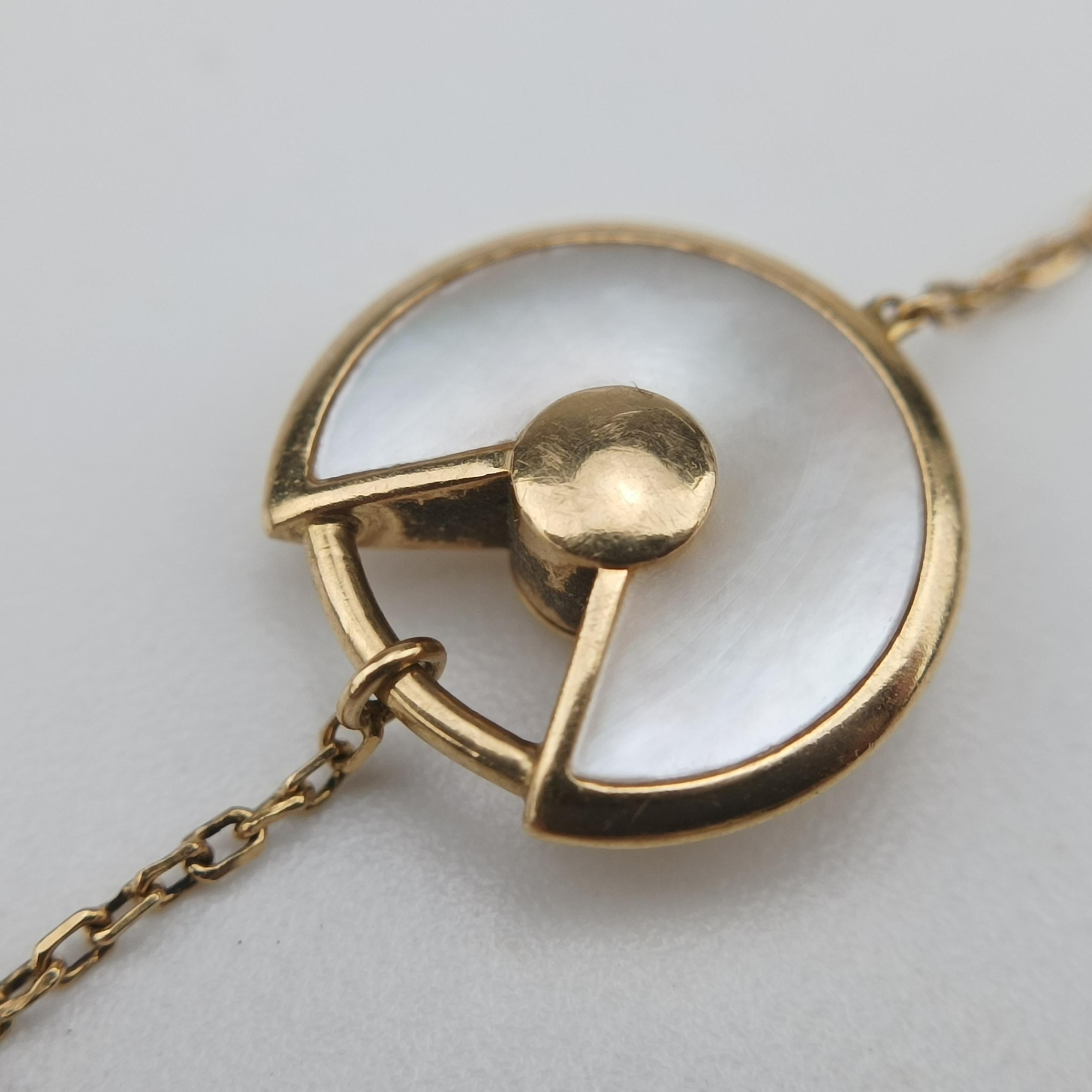 Amulette de Cartier White×Rose golden AU750 B6044017 HTM895アミュレット ドゥ カルティエ ホワイト×ローズゴールド AU750 B6044017 HTM895