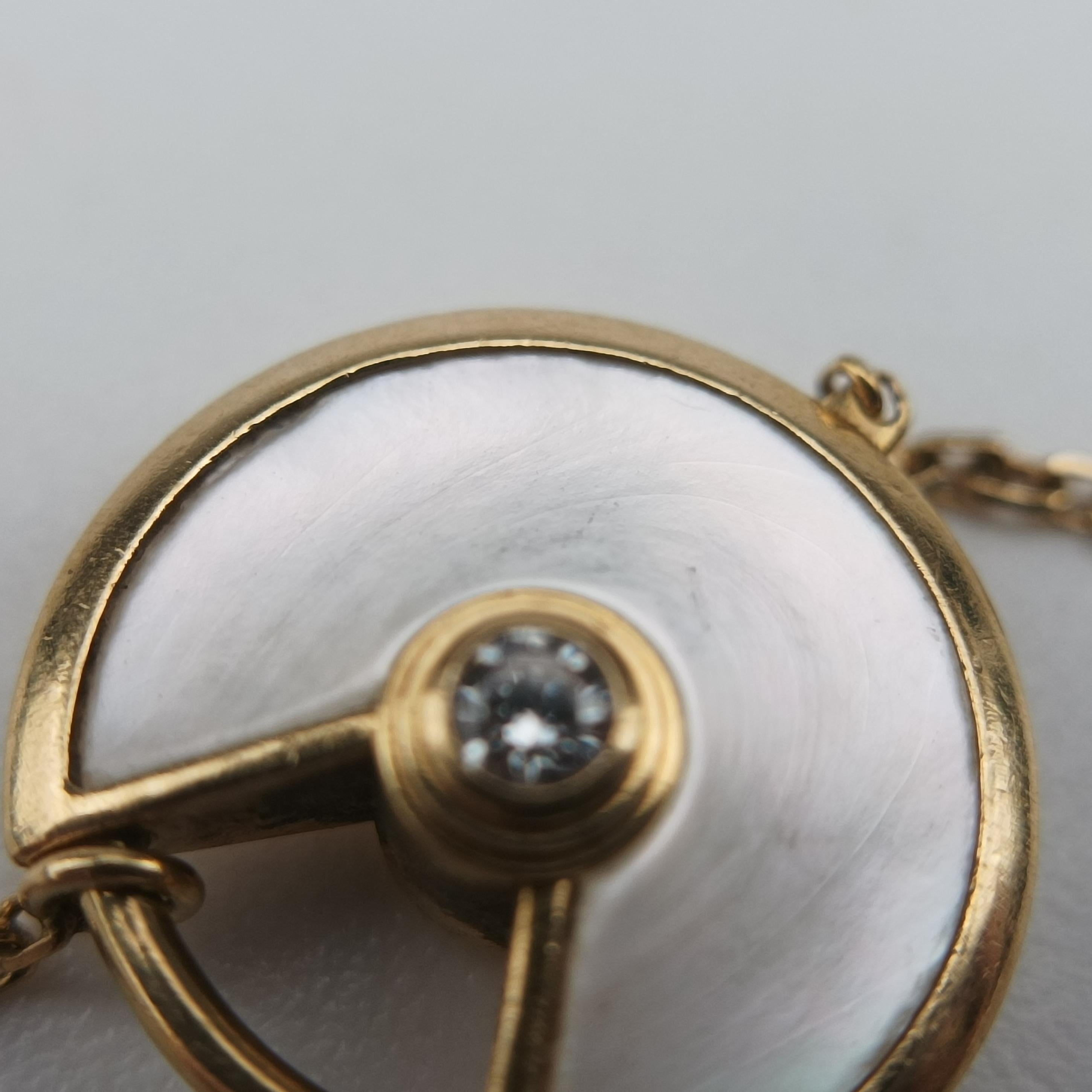 Amulette de Cartier White×Rose golden AU750 B6044017 HTM895アミュレット ドゥ カルティエ ホワイト×ローズゴールド AU750 B6044017 HTM895