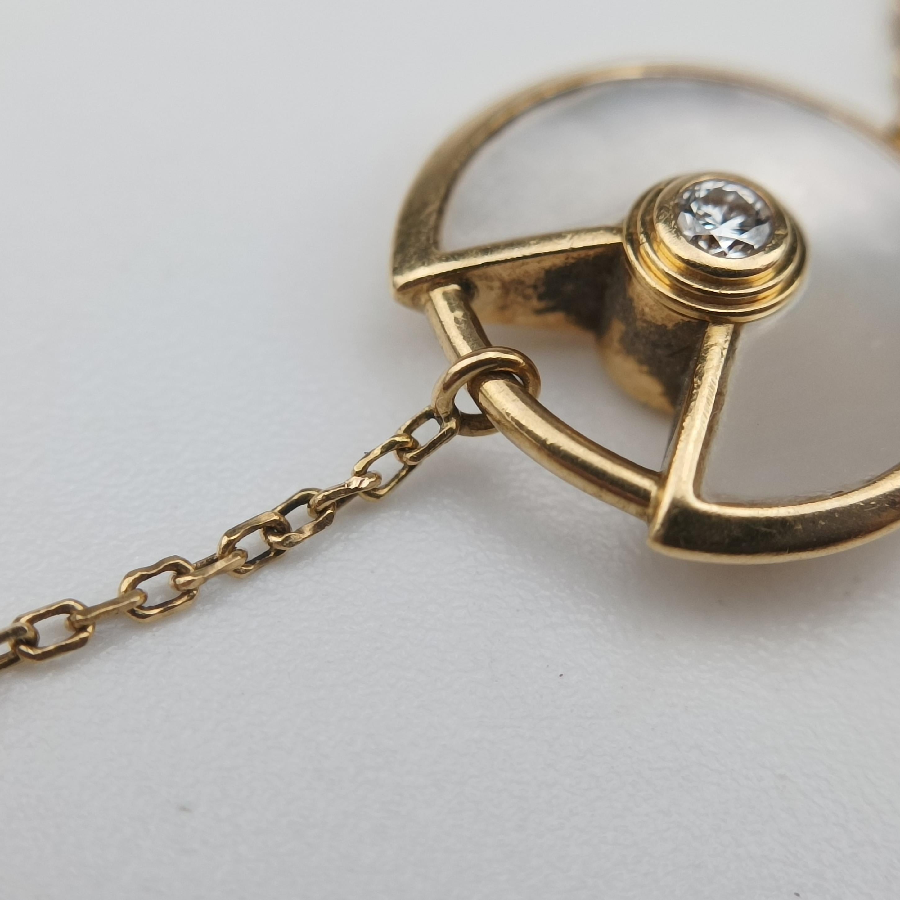 Amulette de Cartier White×Rose golden AU750 B6044017 HTM895アミュレット ドゥ カルティエ ホワイト×ローズゴールド AU750 B6044017 HTM895