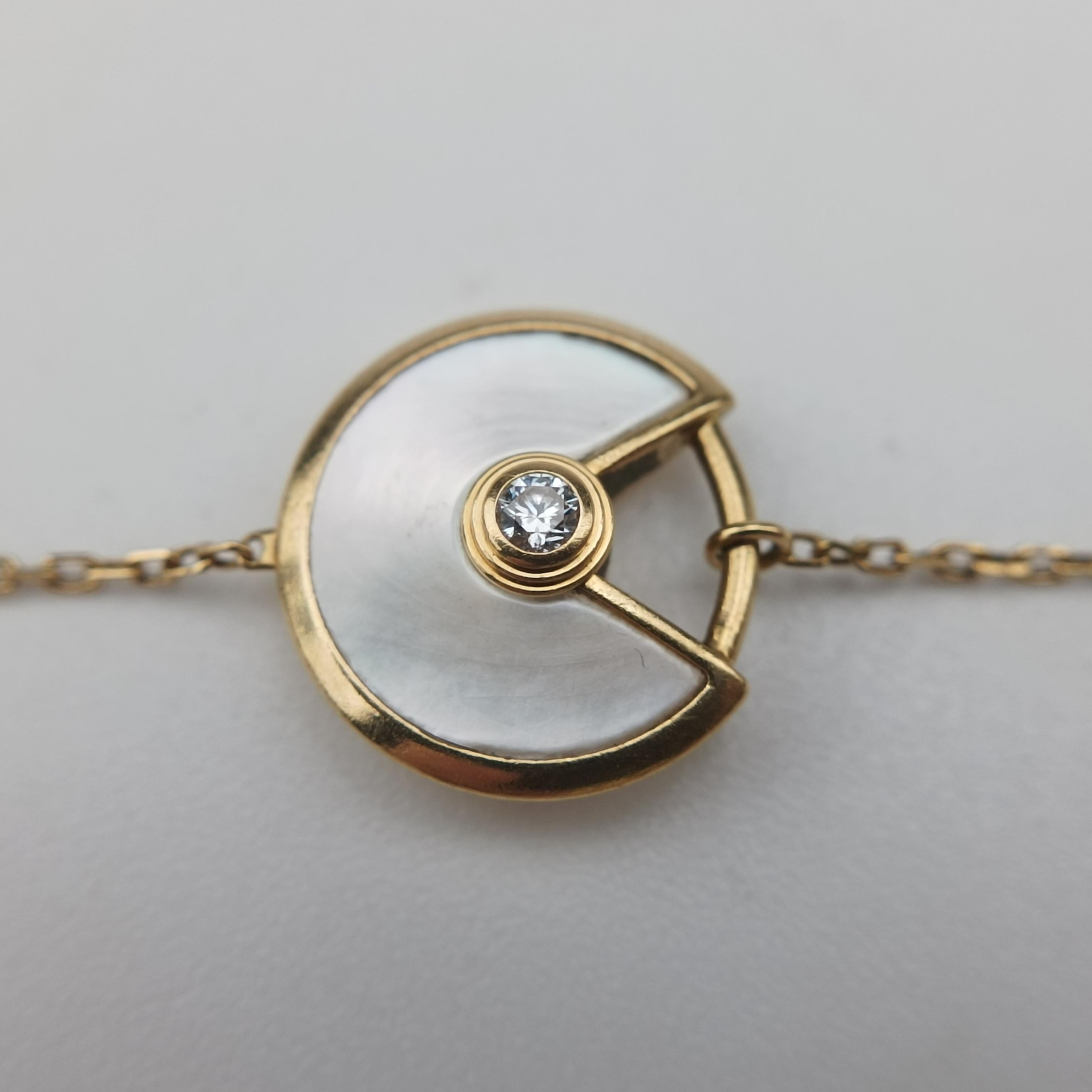 Amulette de Cartier White×Rose golden AU750 B6044017 HTM895アミュレット ドゥ カルティエ ホワイト×ローズゴールド AU750 B6044017 HTM895