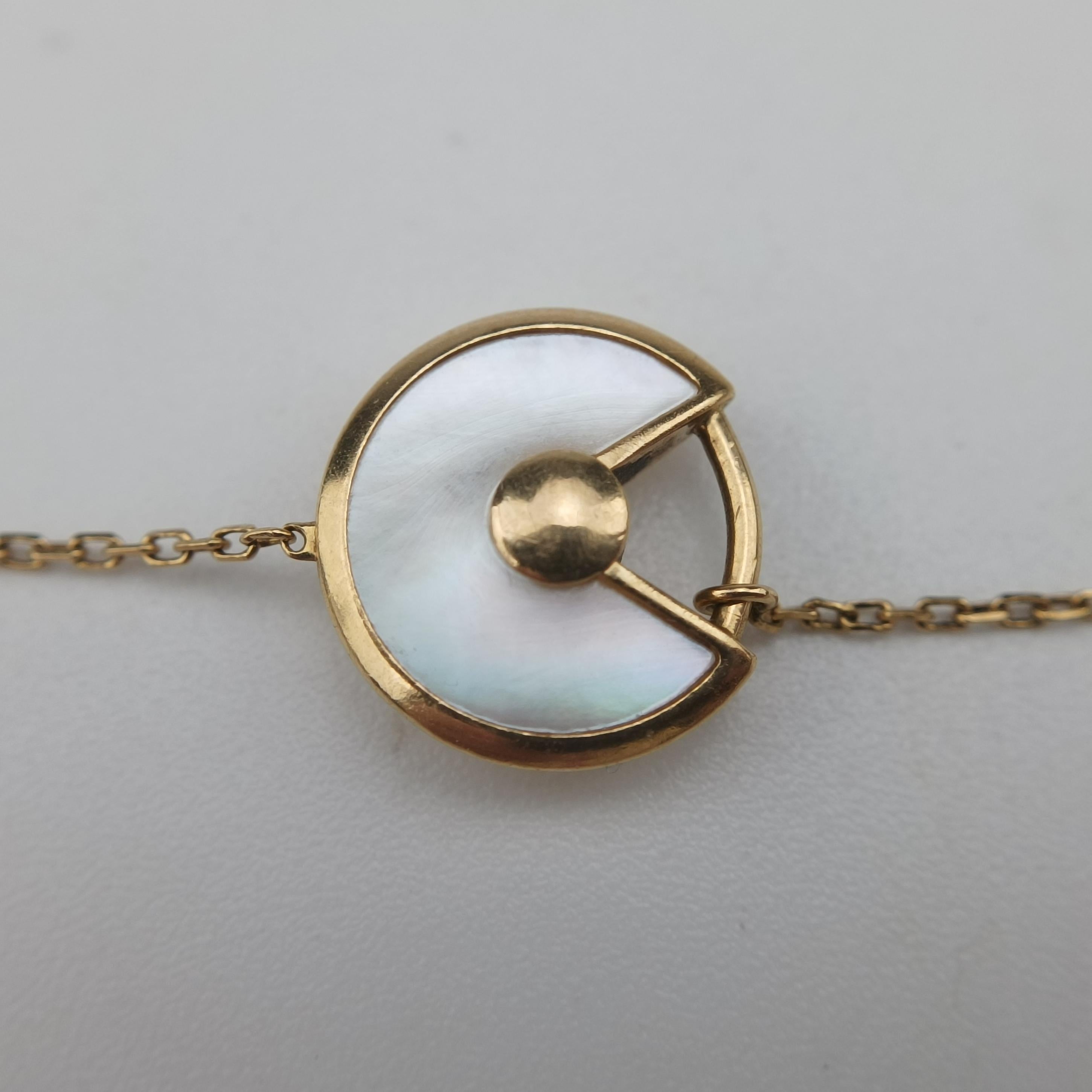 Amulette de Cartier White×Rose golden AU750 B6044017 HTM895アミュレット ドゥ カルティエ ホワイト×ローズゴールド AU750 B6044017 HTM895