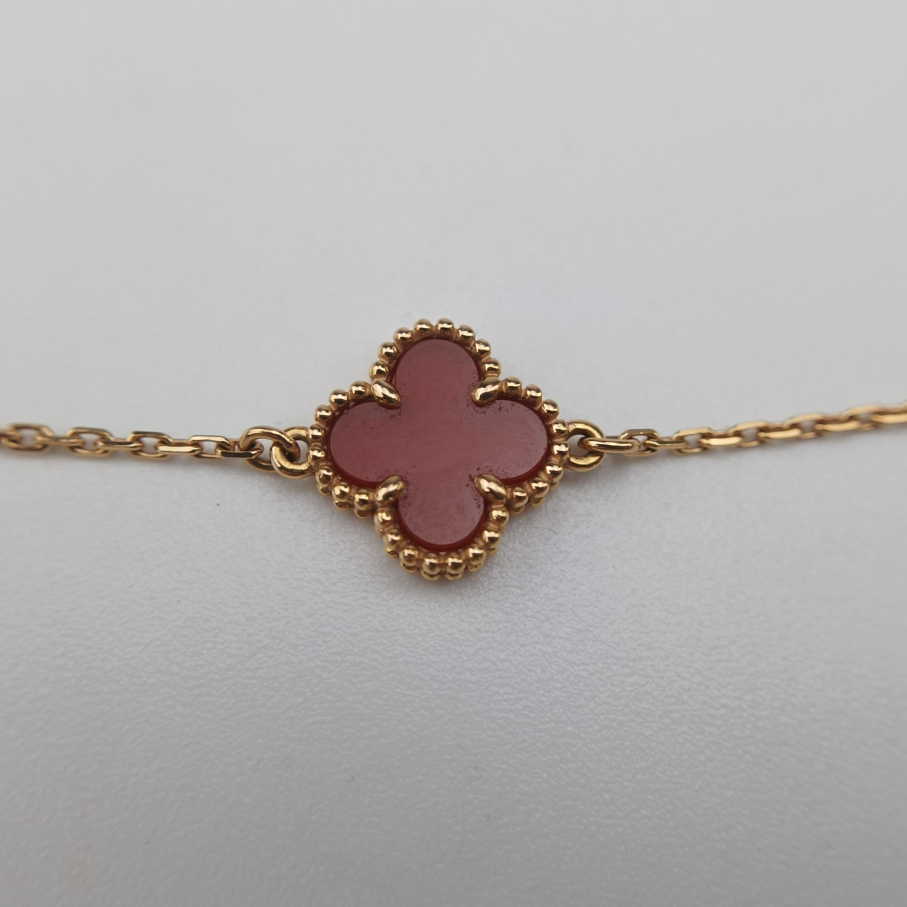 Sweet Alhambra Red×Rose Gold AU750 ARN59K00 JE424018スウィートアルハンブラ ホワイト×ローズゴールド AU750 ARN59K00 JE424018