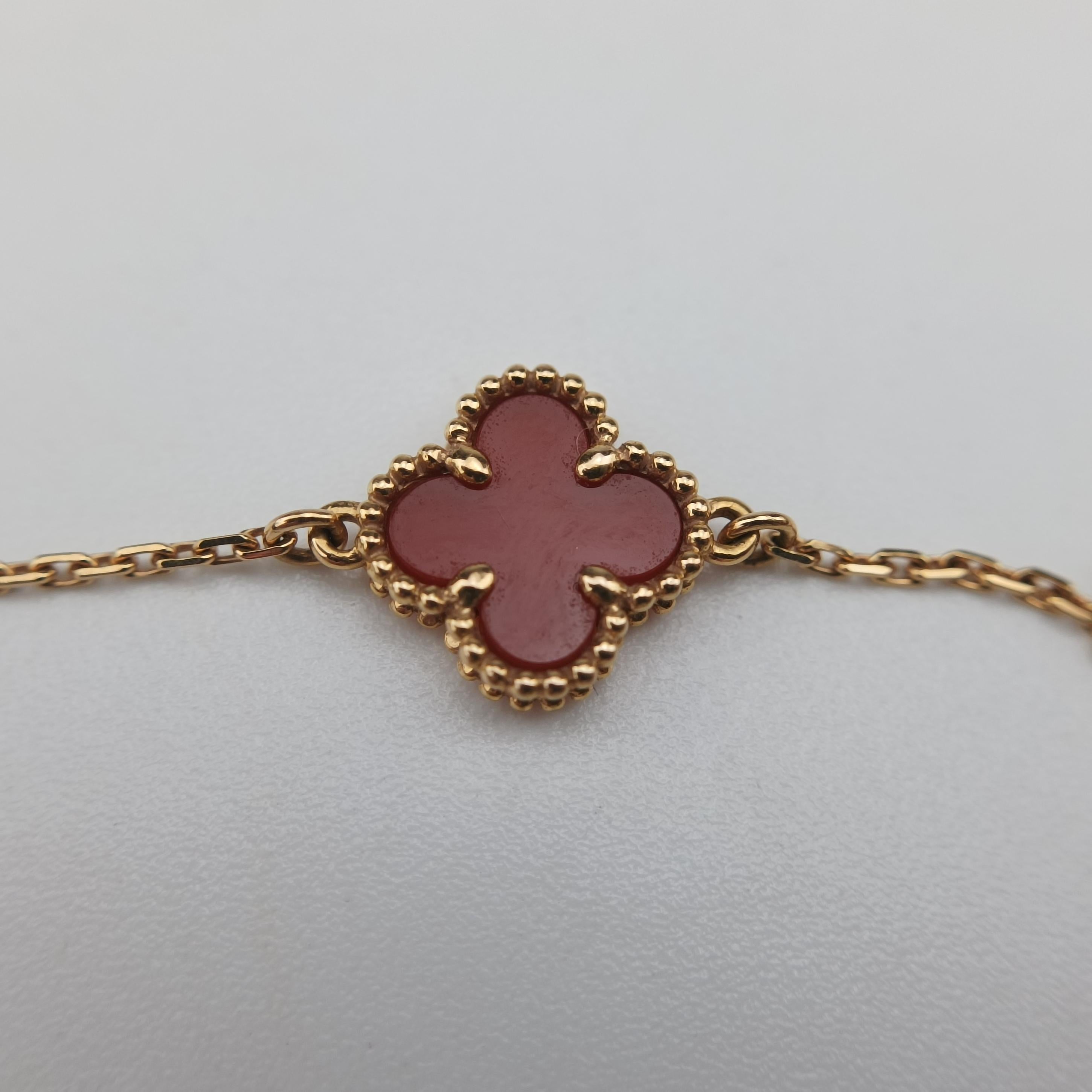 Sweet Alhambra Red×Rose Gold AU750 ARN59K00 JE424018スウィートアルハンブラ ホワイト×ローズゴールド AU750 ARN59K00 JE424018