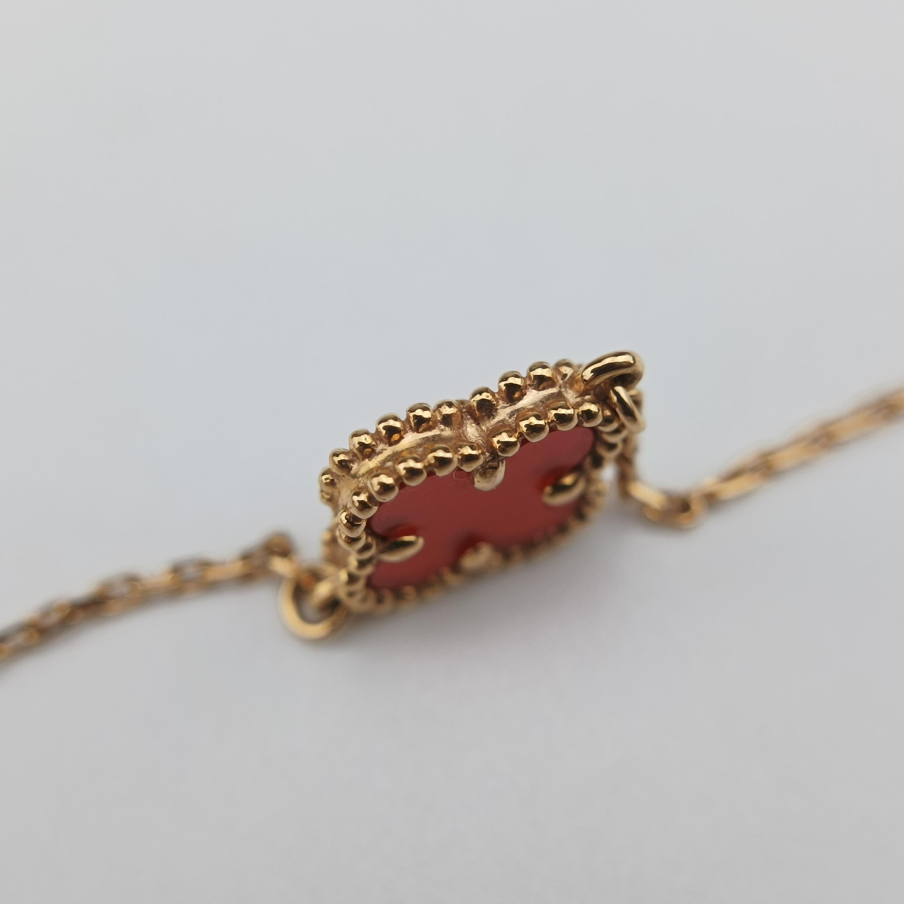 Sweet Alhambra Red×Rose Gold AU750 ARN59K00 JE424018スウィートアルハンブラ ホワイト×ローズゴールド AU750 ARN59K00 JE424018