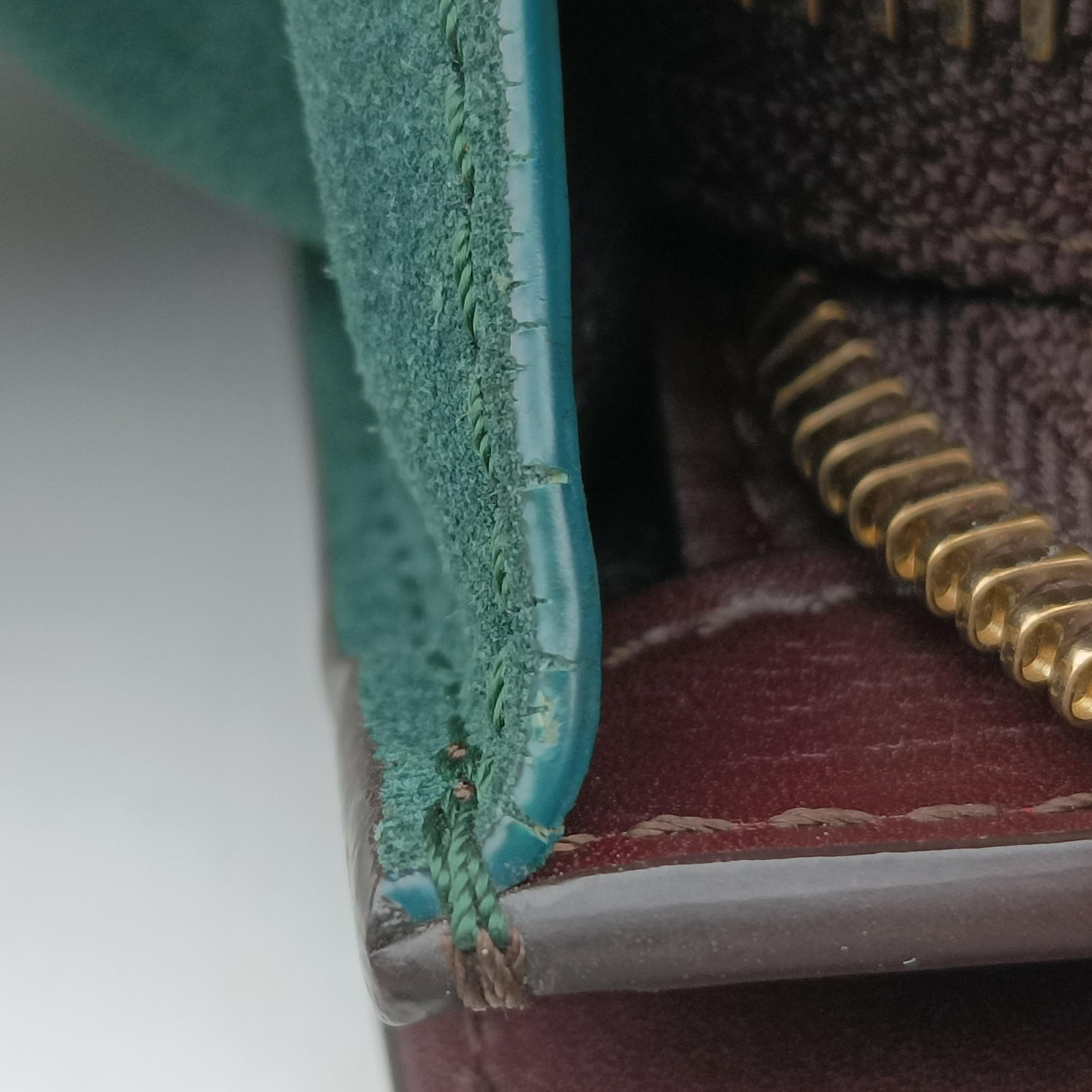 Luggage Micro shopper Green×burgundy×Black Leather×suede S-SA-0112 U-MM-0122ラゲージマイクロショッパー グリーン×ワインレッド×ブラック レザー×スエード S-SA-0112 U-MM-0122