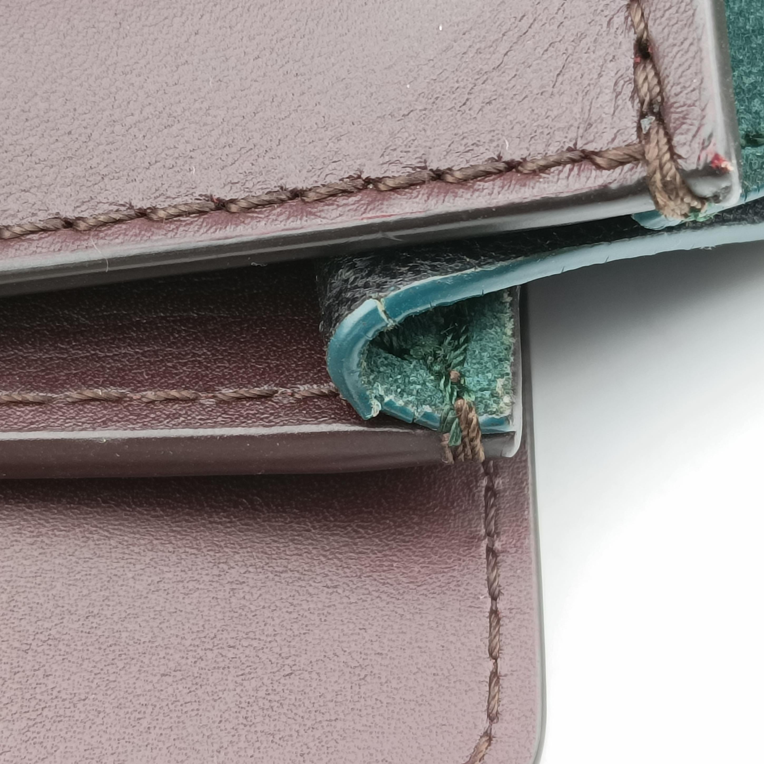 Luggage Micro shopper Green×burgundy×Black Leather×suede S-SA-0112 U-MM-0122ラゲージマイクロショッパー グリーン×ワインレッド×ブラック レザー×スエード S-SA-0112 U-MM-0122