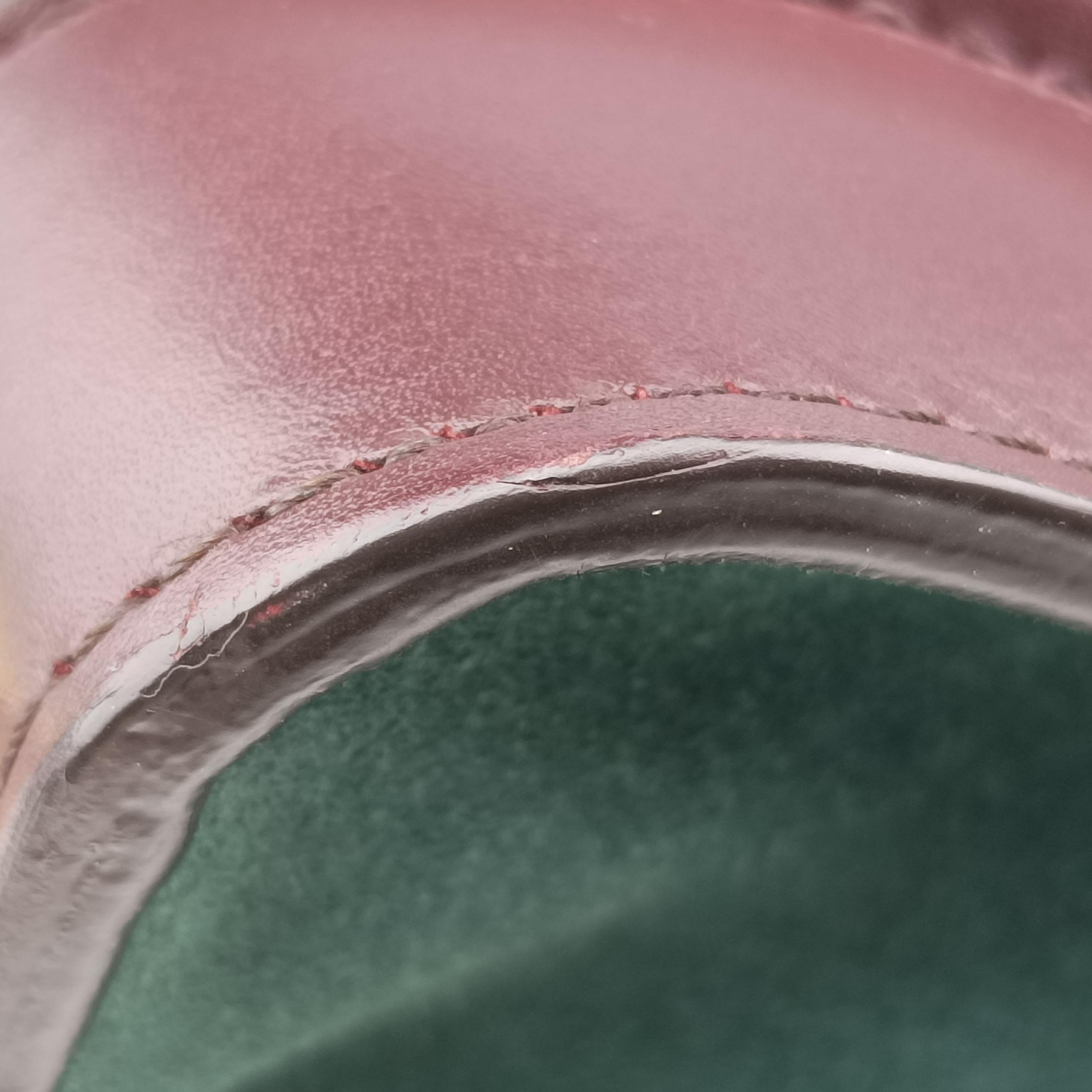 Luggage Micro shopper Green×burgundy×Black Leather×suede S-SA-0112 U-MM-0122ラゲージマイクロショッパー グリーン×ワインレッド×ブラック レザー×スエード S-SA-0112 U-MM-0122