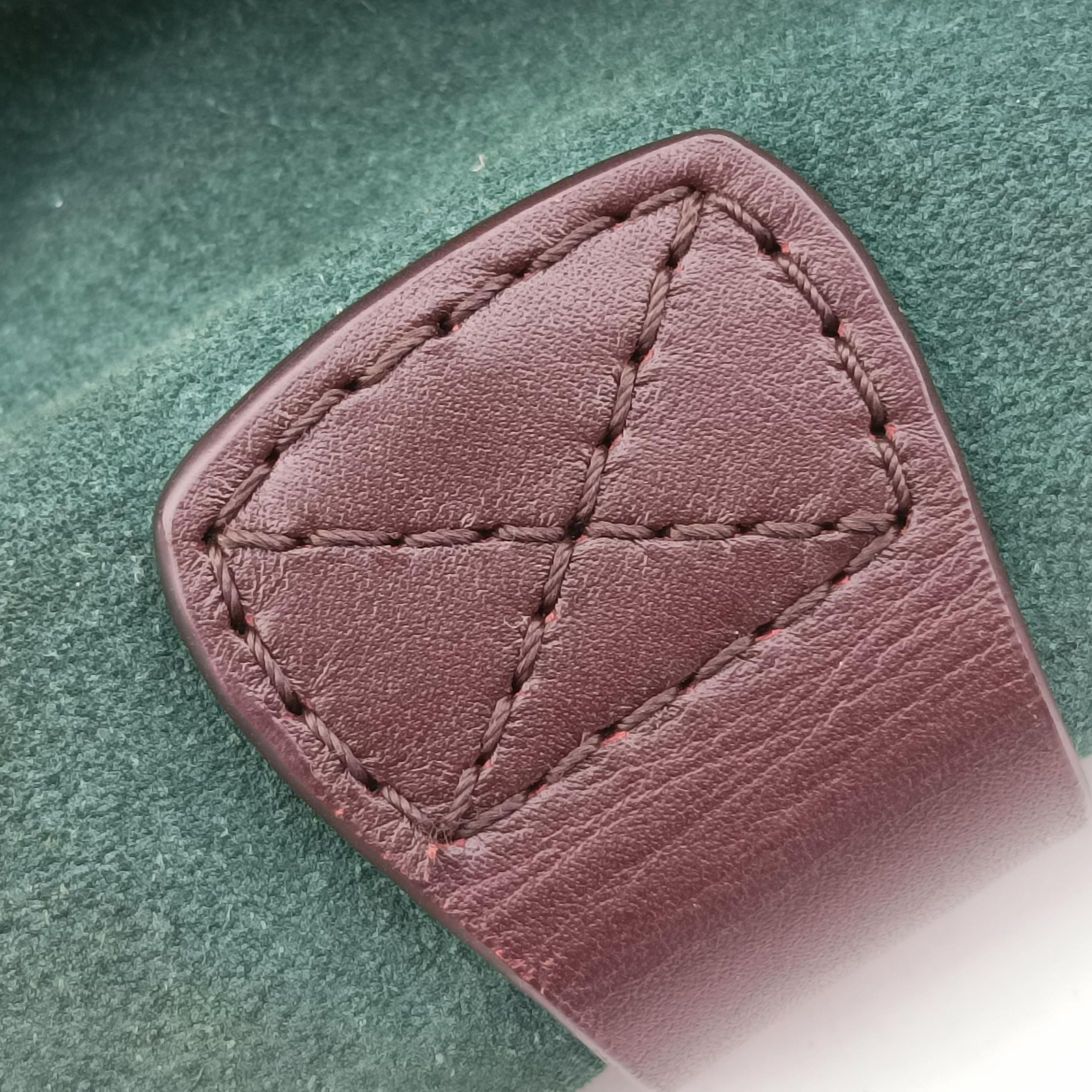 Luggage Micro shopper Green×burgundy×Black Leather×suede S-SA-0112 U-MM-0122ラゲージマイクロショッパー グリーン×ワインレッド×ブラック レザー×スエード S-SA-0112 U-MM-0122