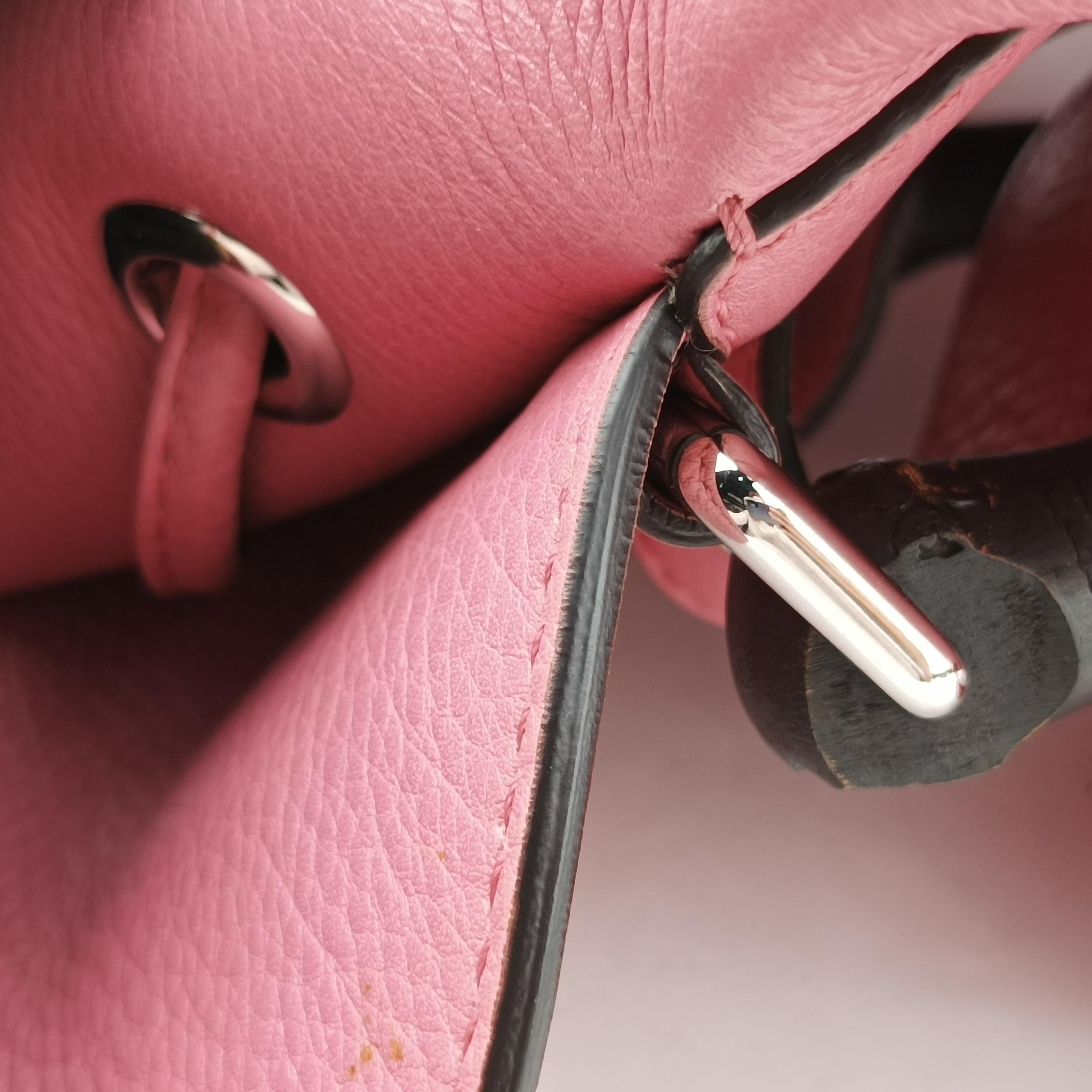 Bamboo fringe tassel Pink Leather 370833 I017857403バンブー ピンク レザー 370833 I017857403